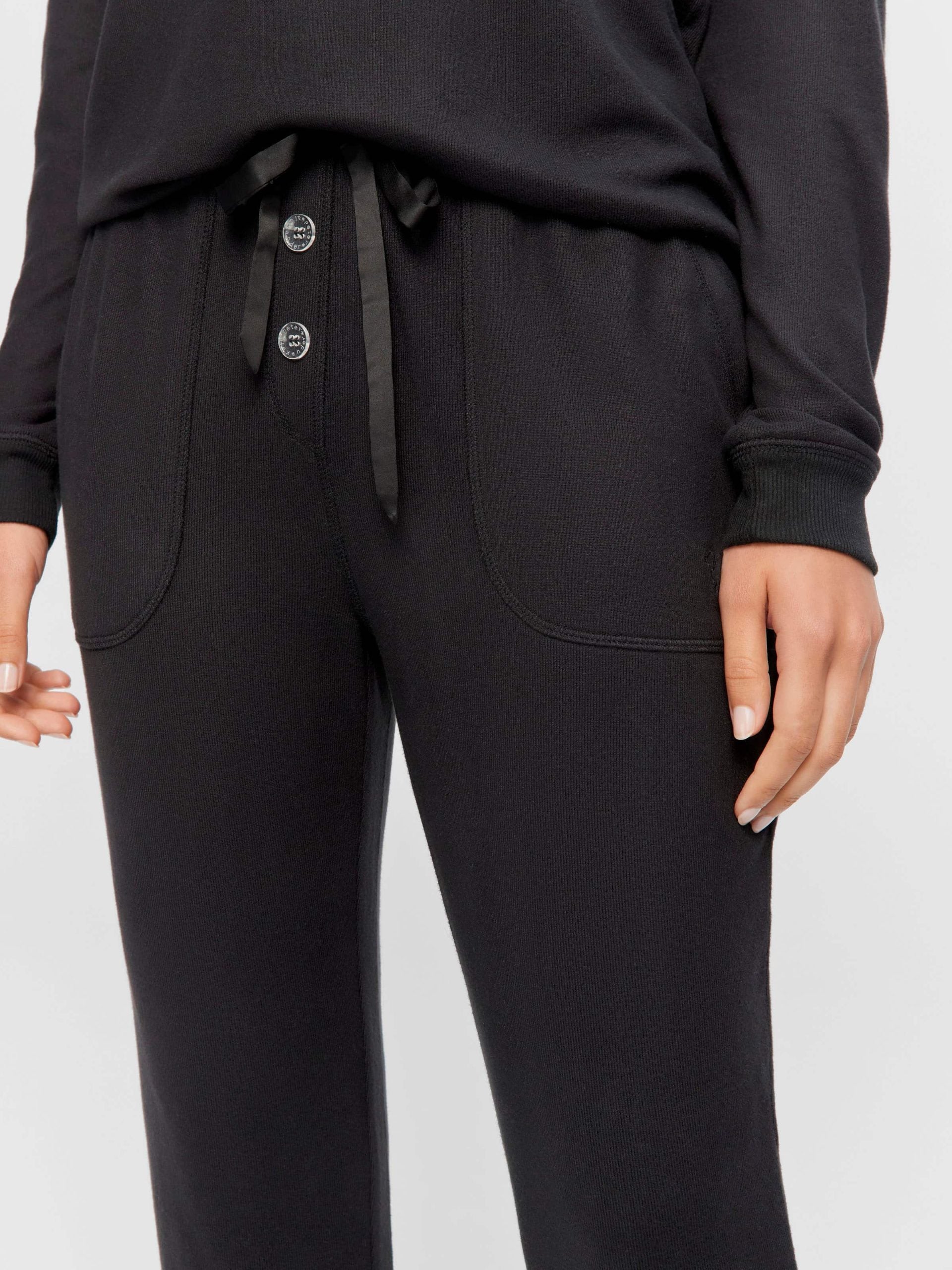 Black Plush Easy Pj Pant black image 2