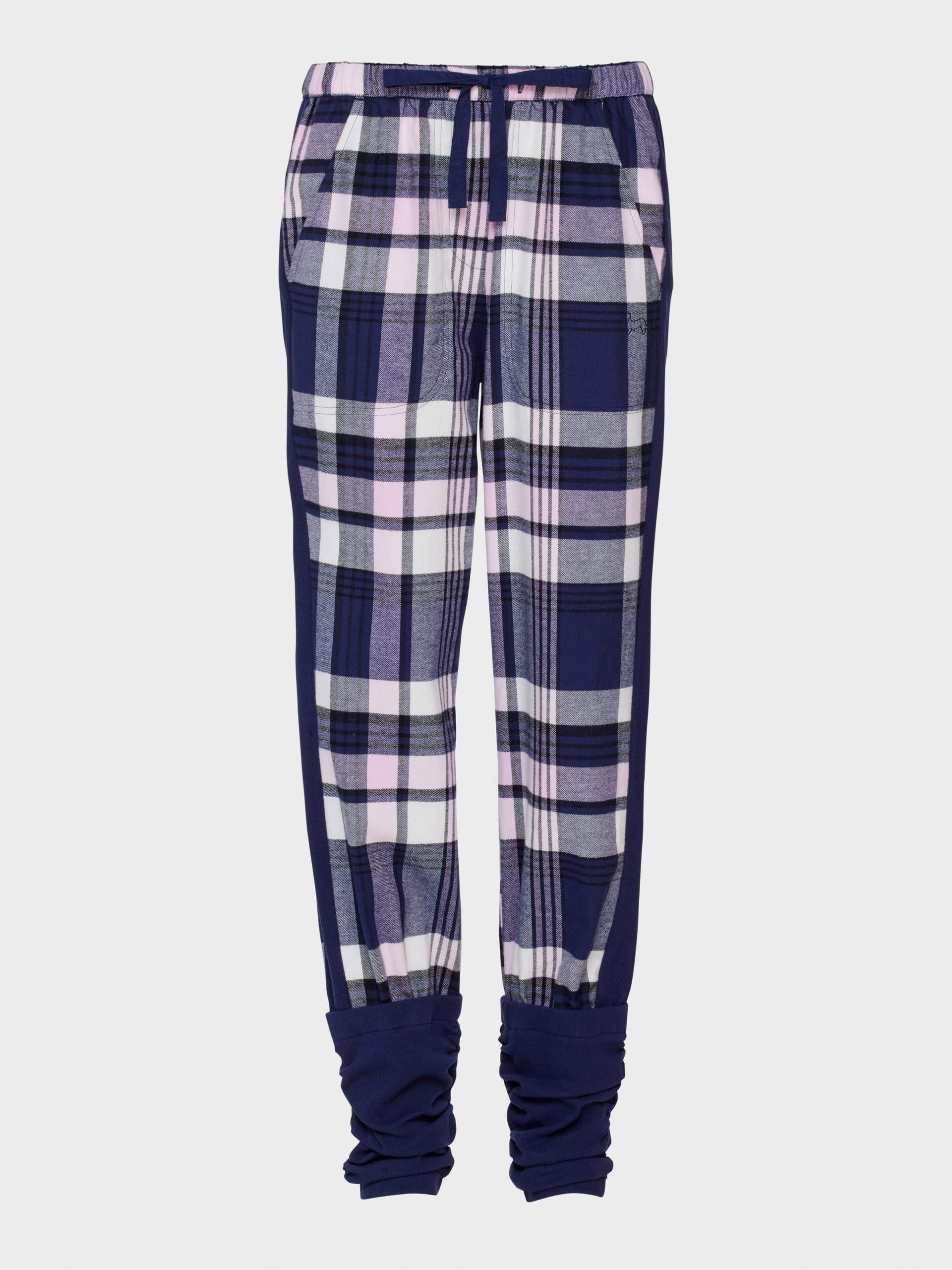 Navy Check Legwarmer Flannelette Pj Pant multi image 3