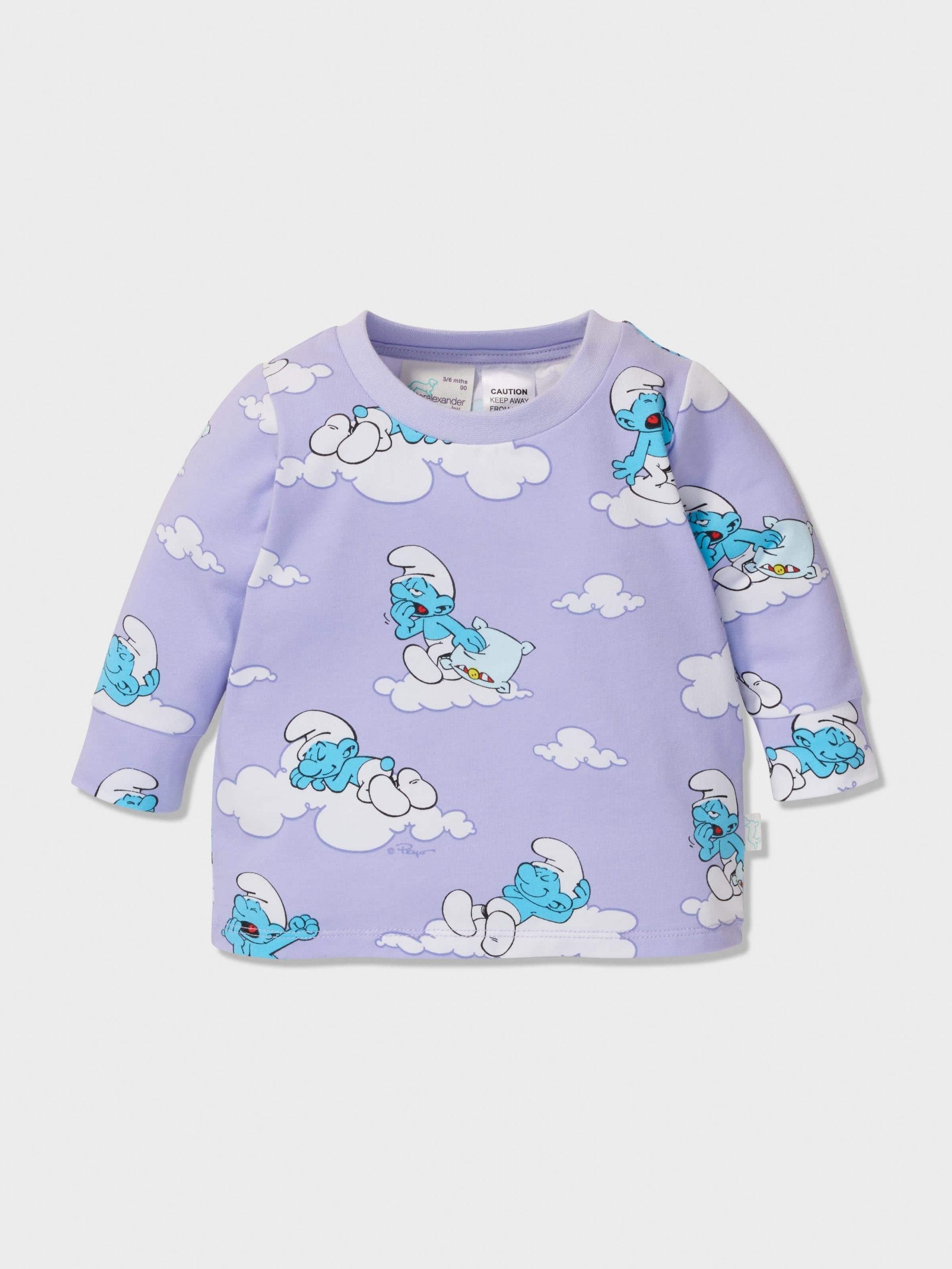 Baby Sleepy Smurf Pj Set multi image 2