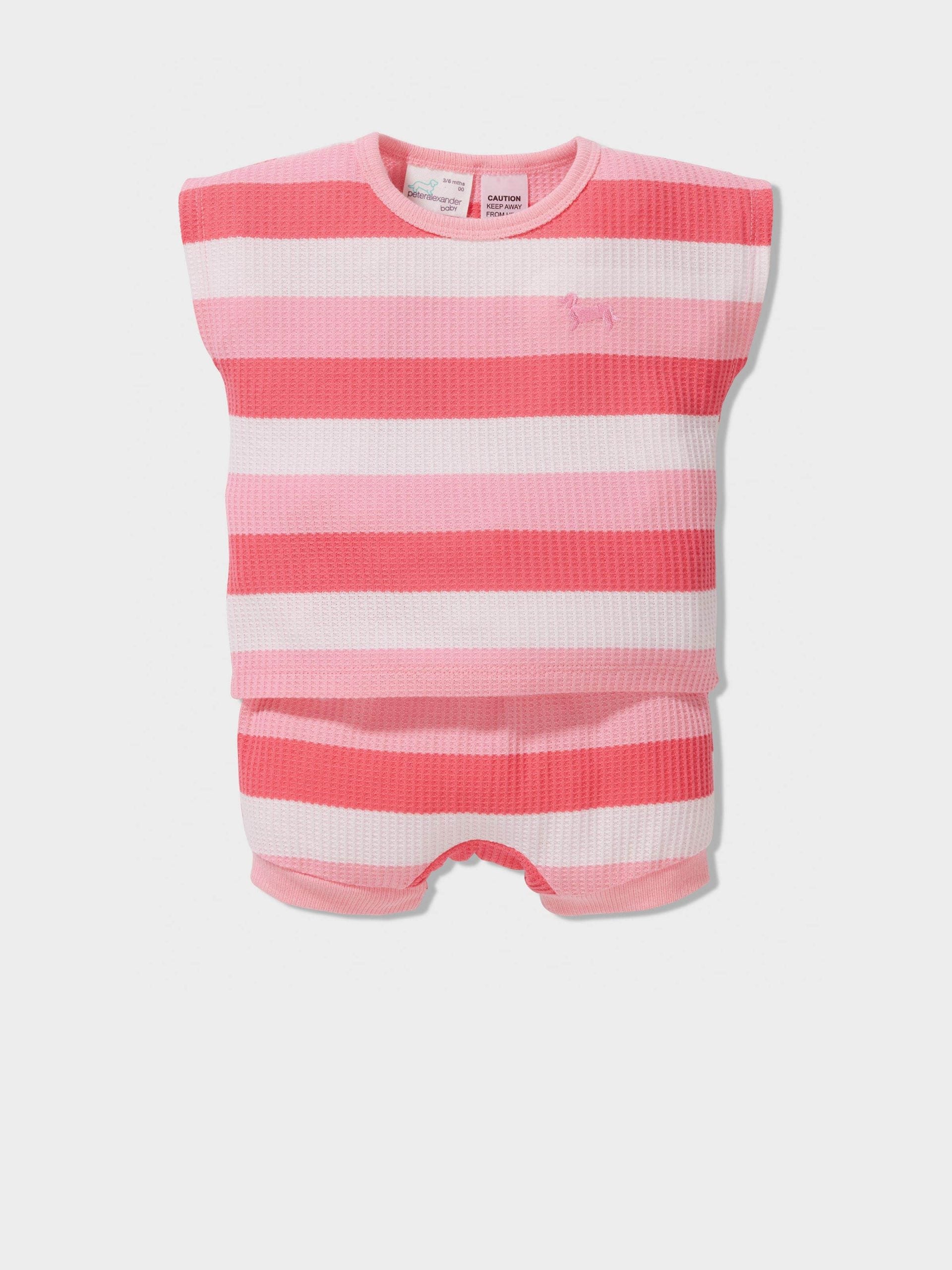 Baby Coral Stripe Short Pj Set multi image 2