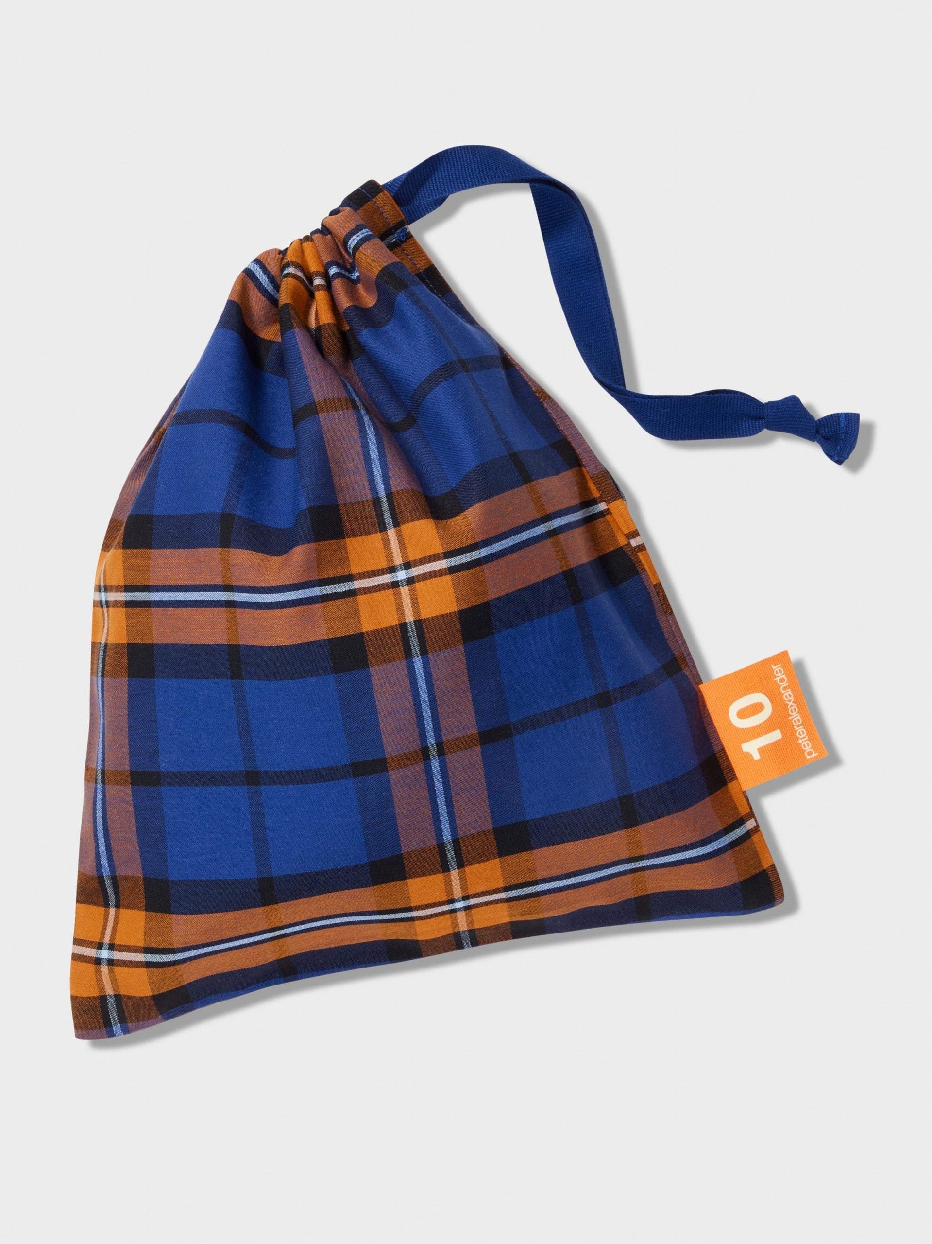 Boys Navy Check Shortie Pj Set navy image 5