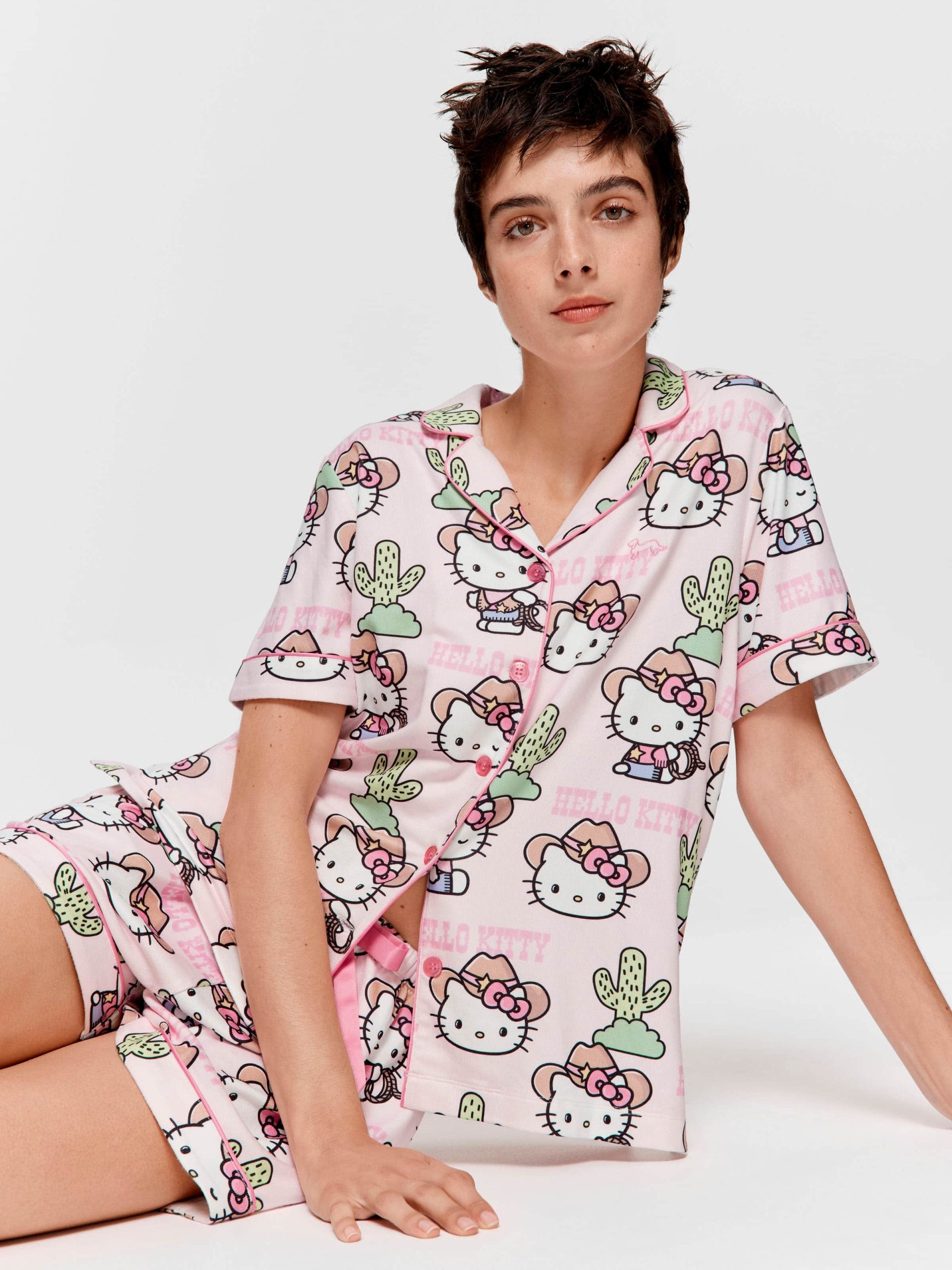 Howdy Hello Kitty Shortie Pj Set Multi image 0