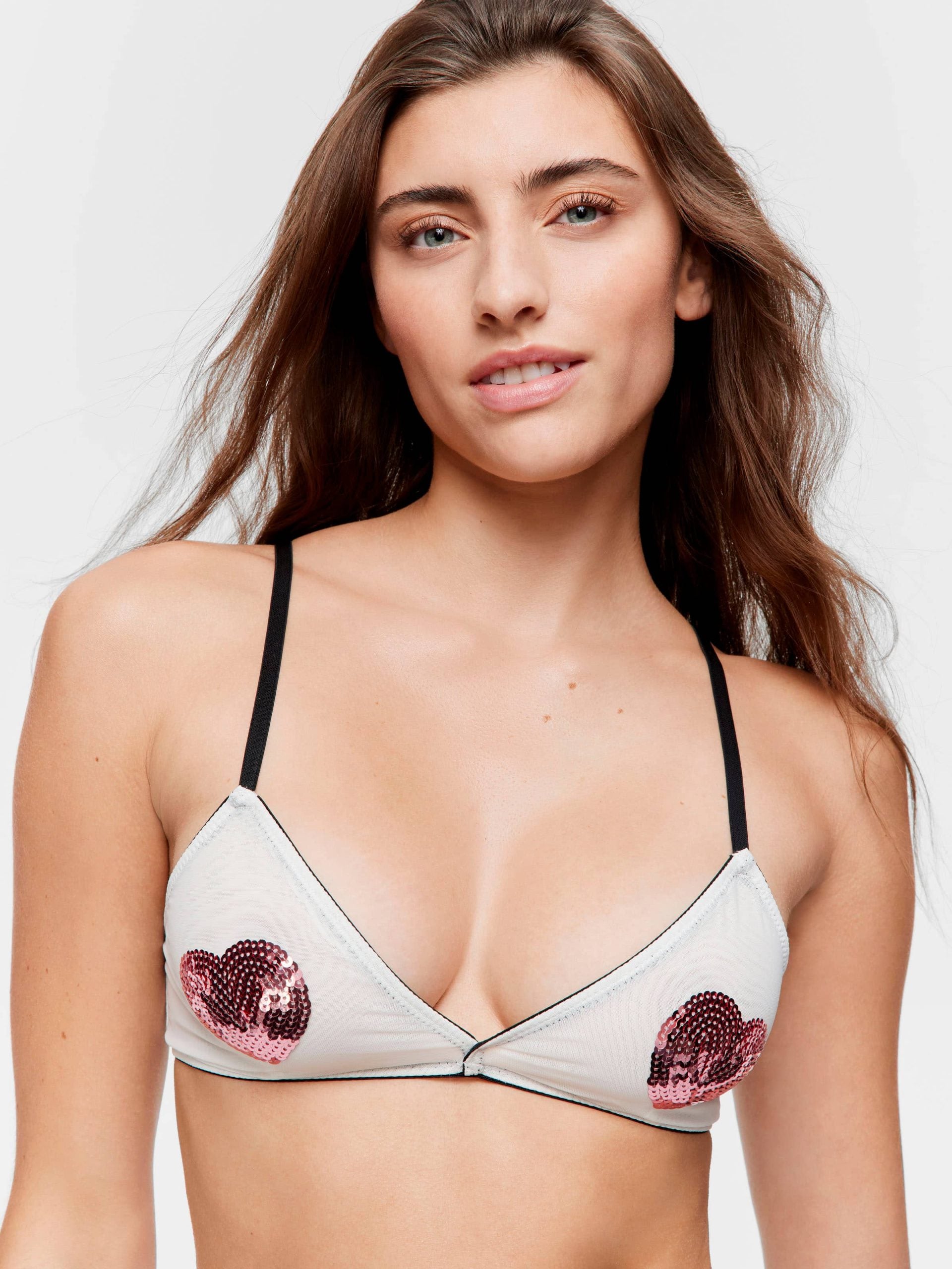 Sequin Heart Bralette multi image 0