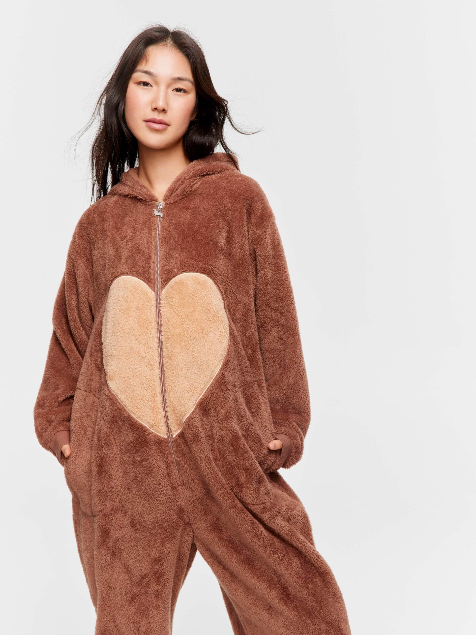 Bear Fleece Onesie multi image 0