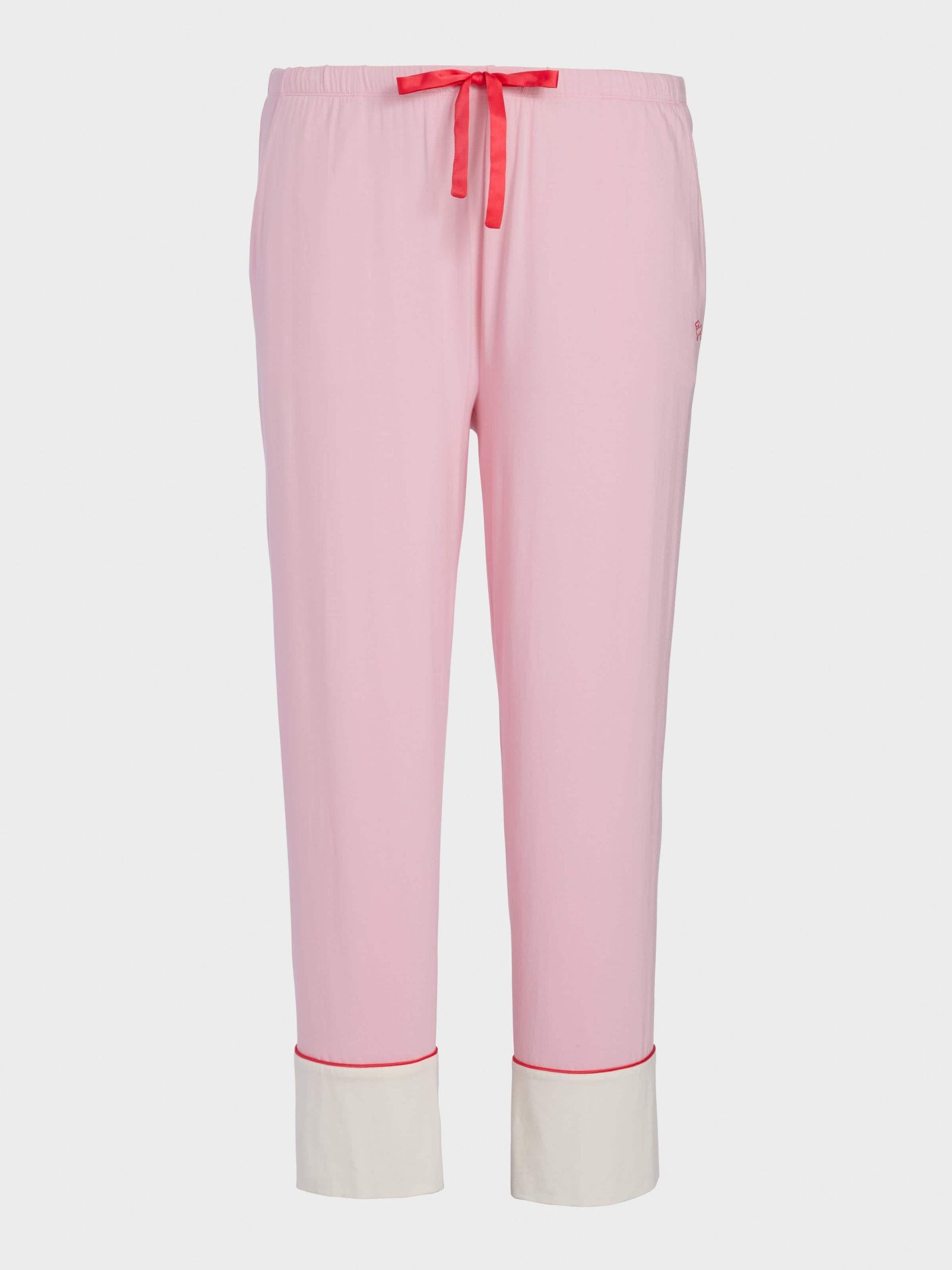 P.A. Plus Western Bamboo Jersey Straight Leg Pj Pant Pink image 3