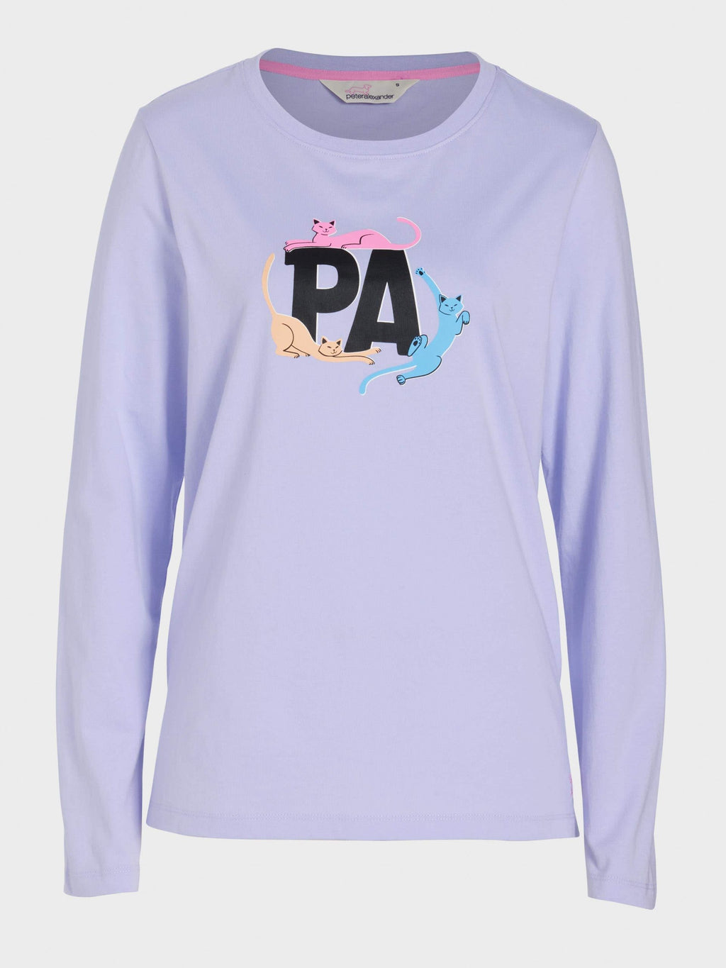 Playful Cats Long Sleeve Top purple image 3