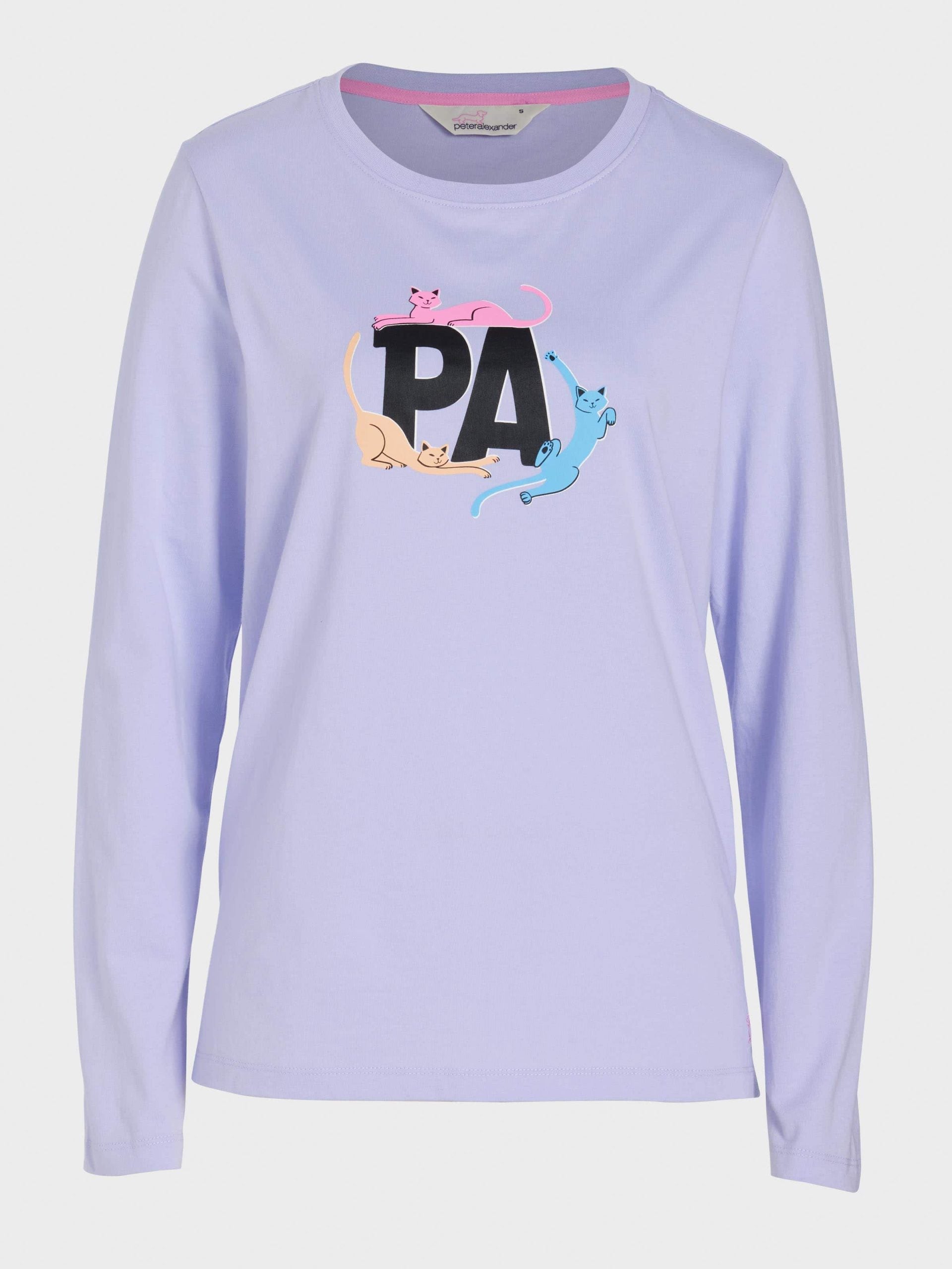 Playful Cats Long Sleeve Top purple image 3