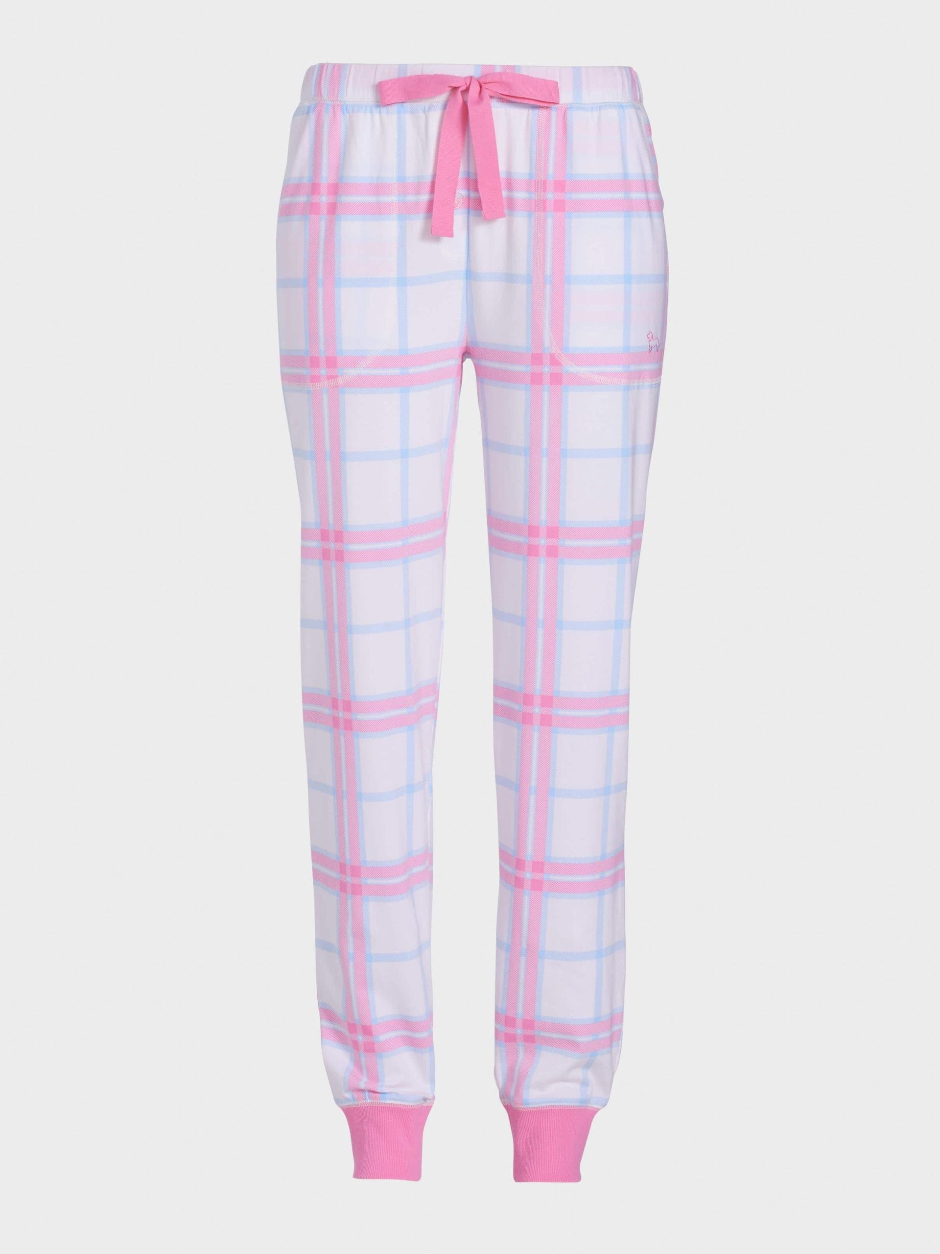 Cream & Pink Check Easy Pj Pant multi image 3