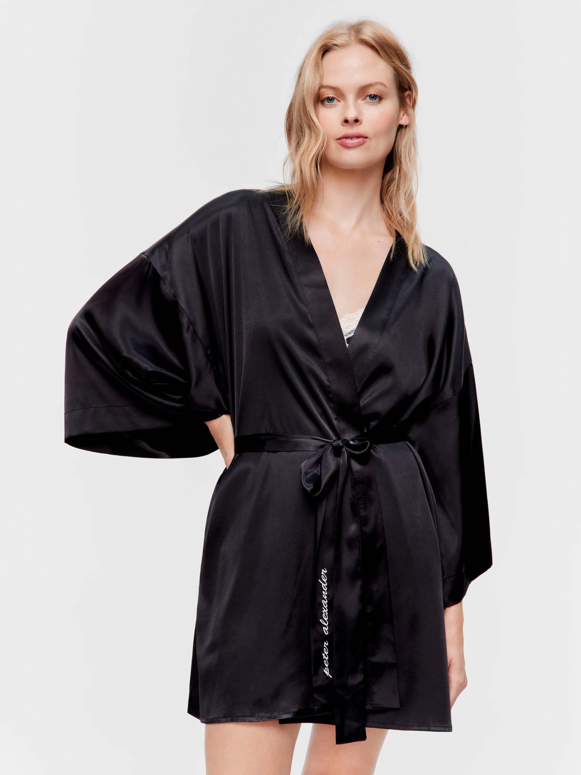 Boudoir Satin Gown black image 1