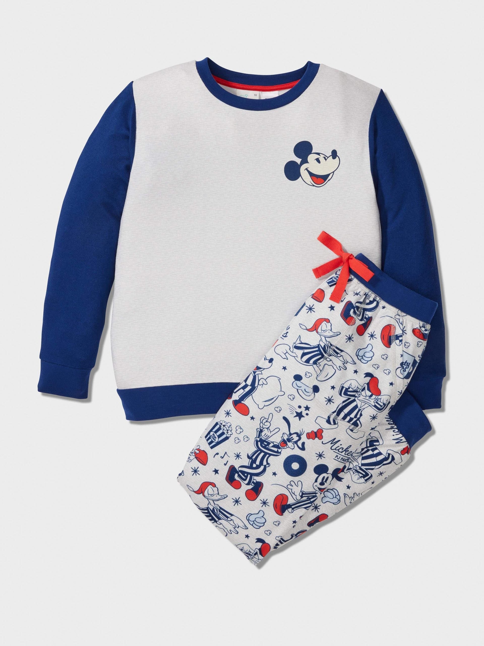 Boys Disney Mickey Long Plush Pj Set Multi image 0