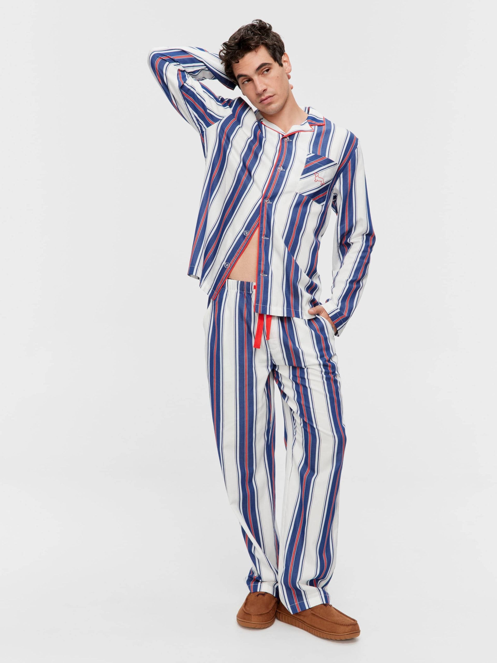 Mattress Stripe Long Sleeve Pj Set Multi image 0