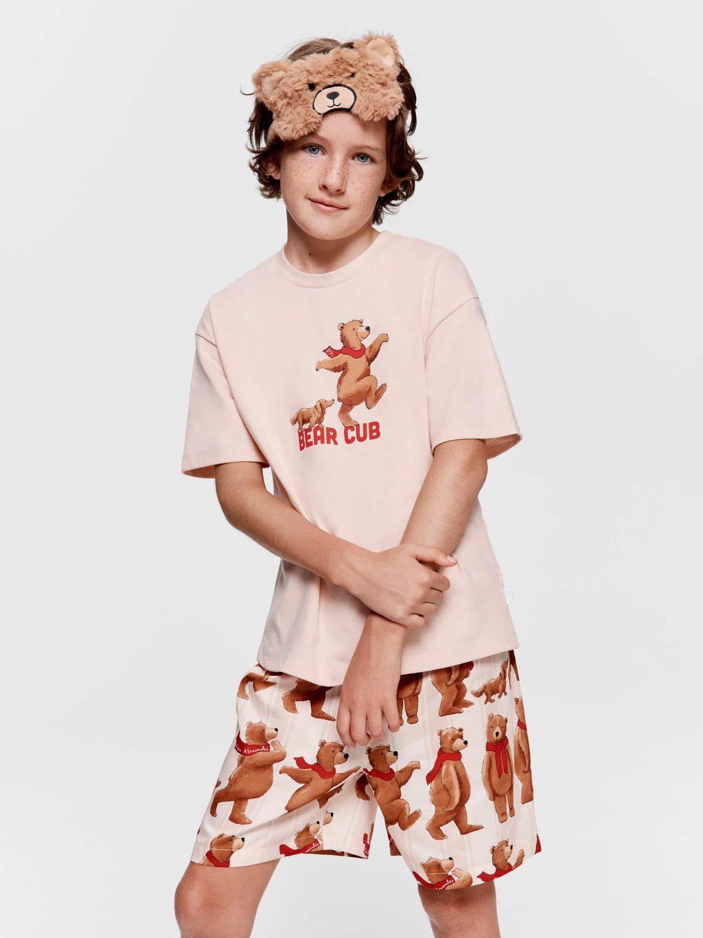 Kids Bear Cub Short Pj Set multi image 3