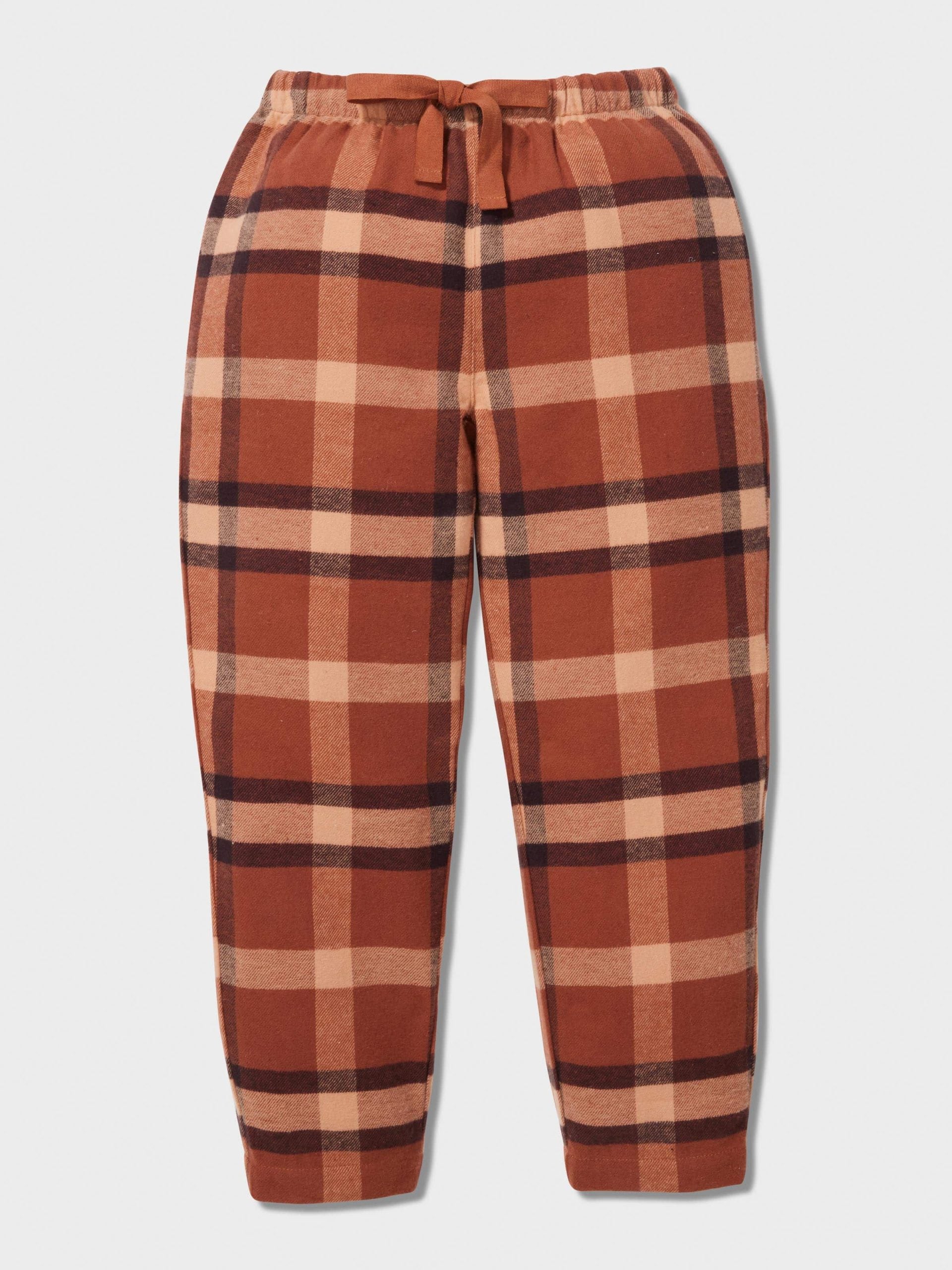Boys Brown Check Long Classic Pj Set multi image 1