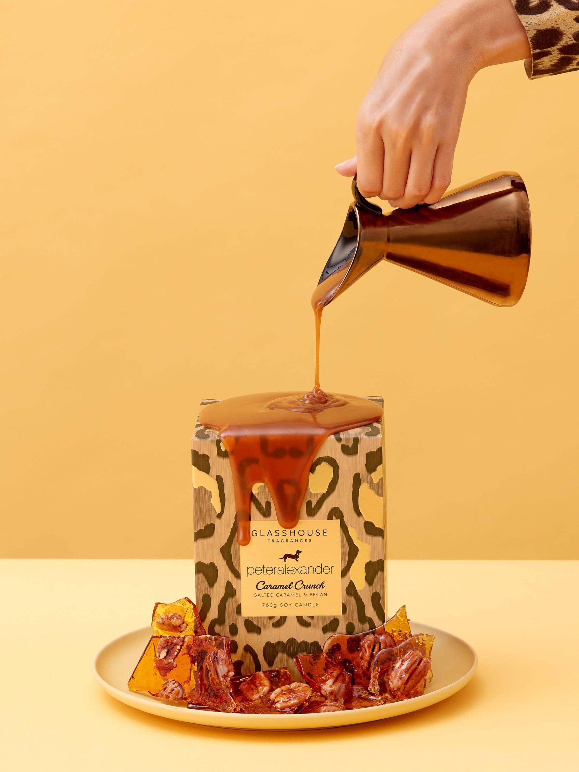 Glasshouse Fragrances Caramel Crunch Candle 380G multi image 1