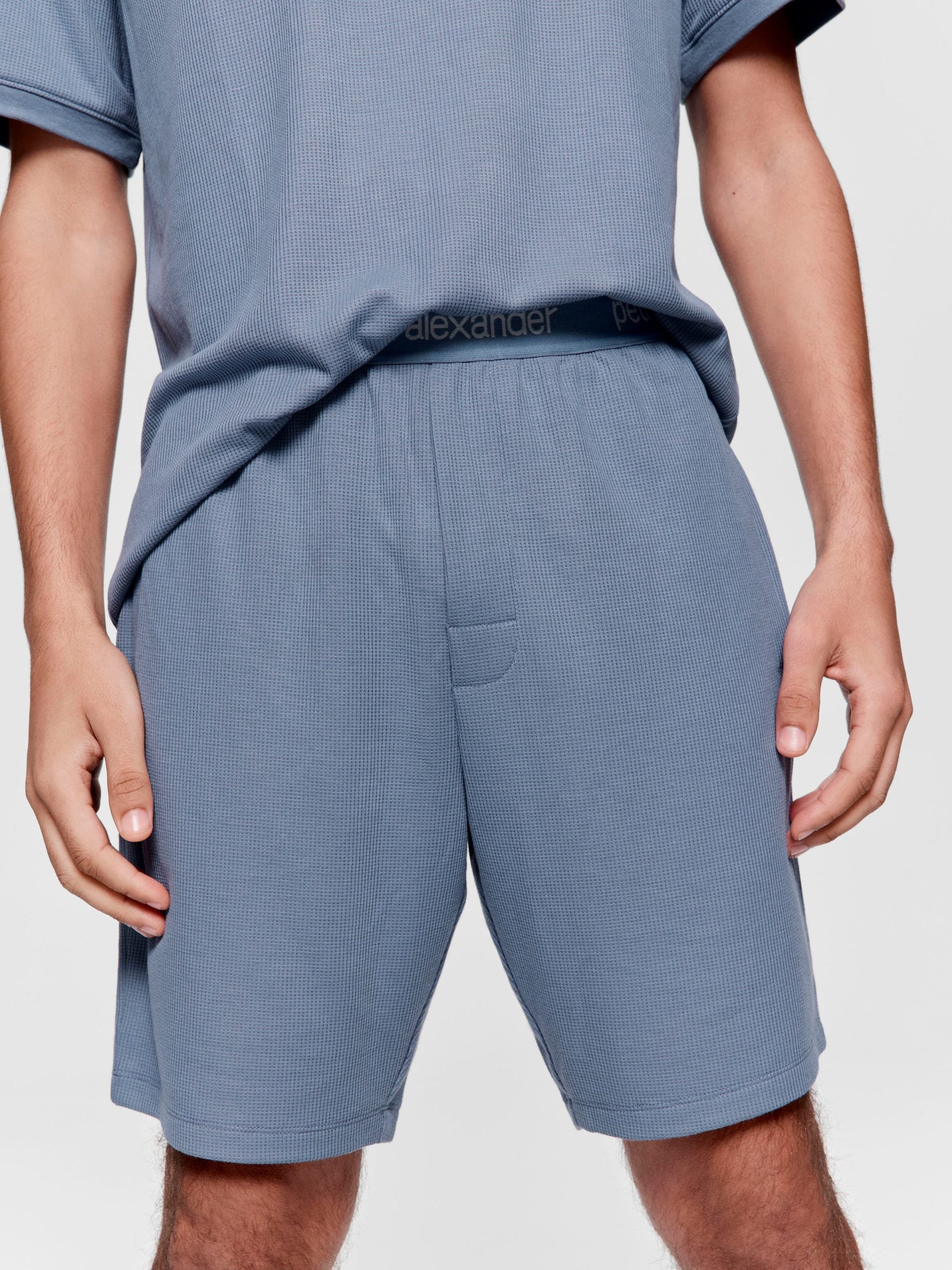 P.A Jacquard Mid Short blue image 1