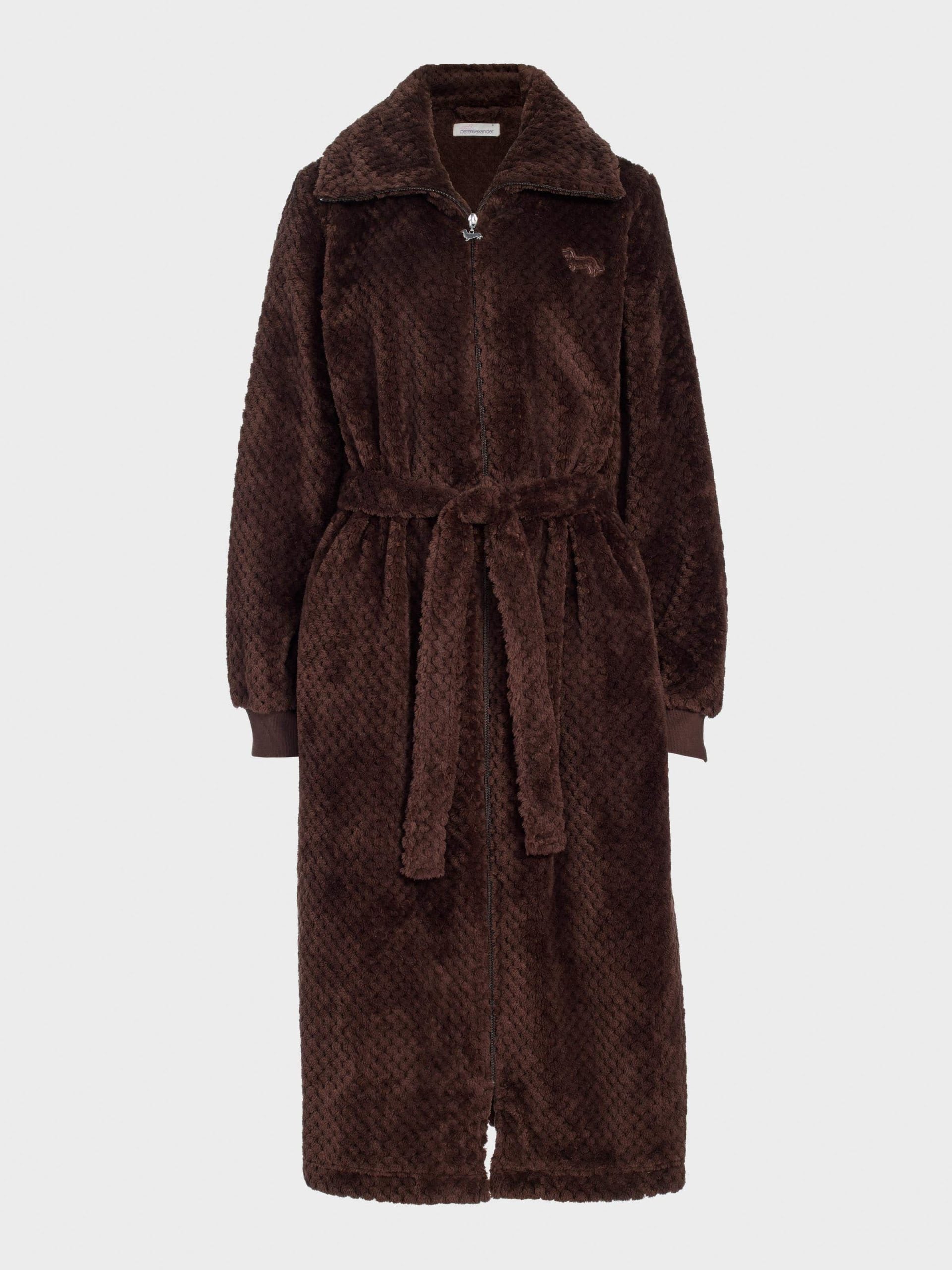 Chocolate Zip Front Fleece Gown chocolate image 4
