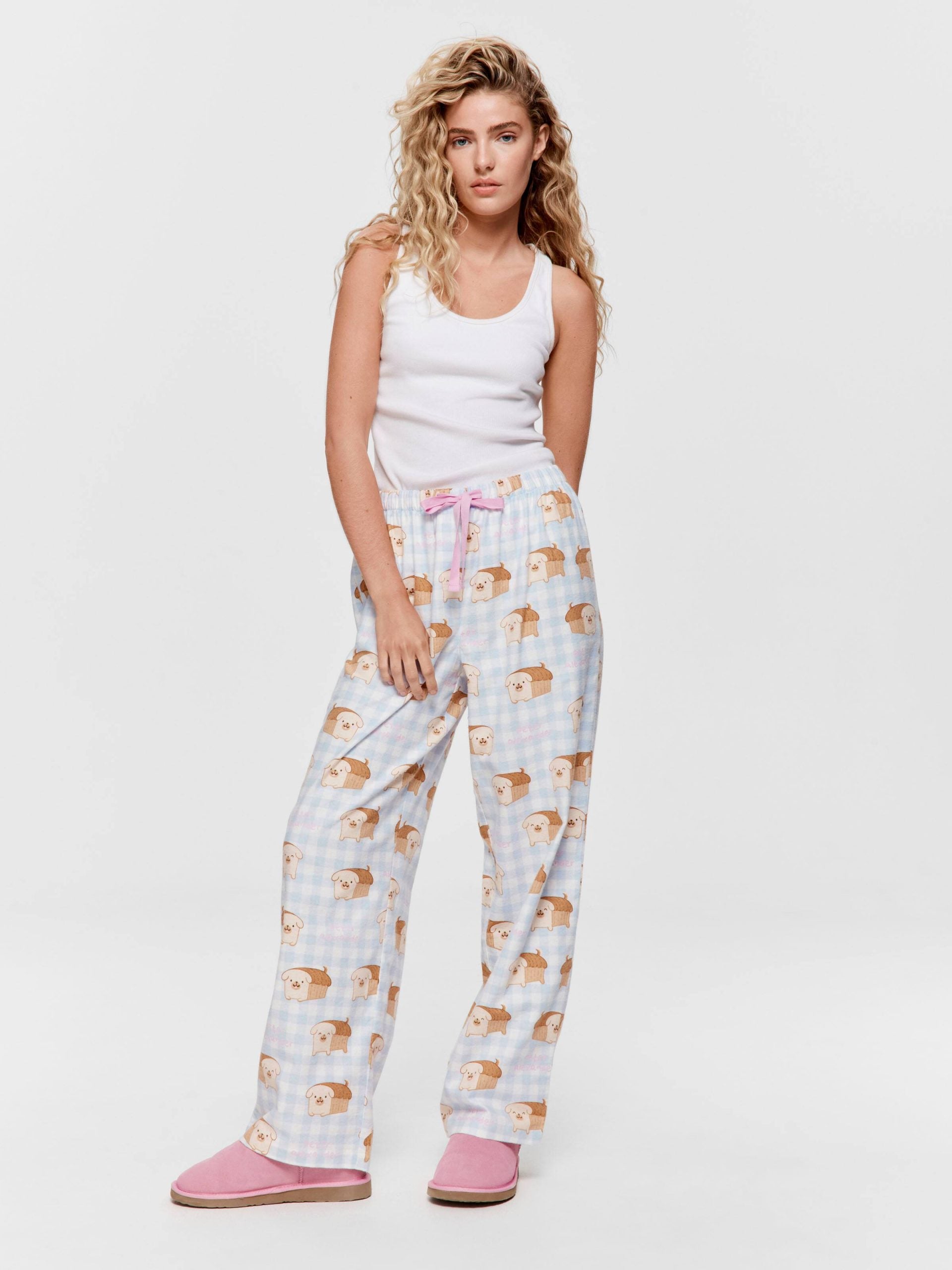 Pug Bread Classic Flannelette Pj Pant multi image 0