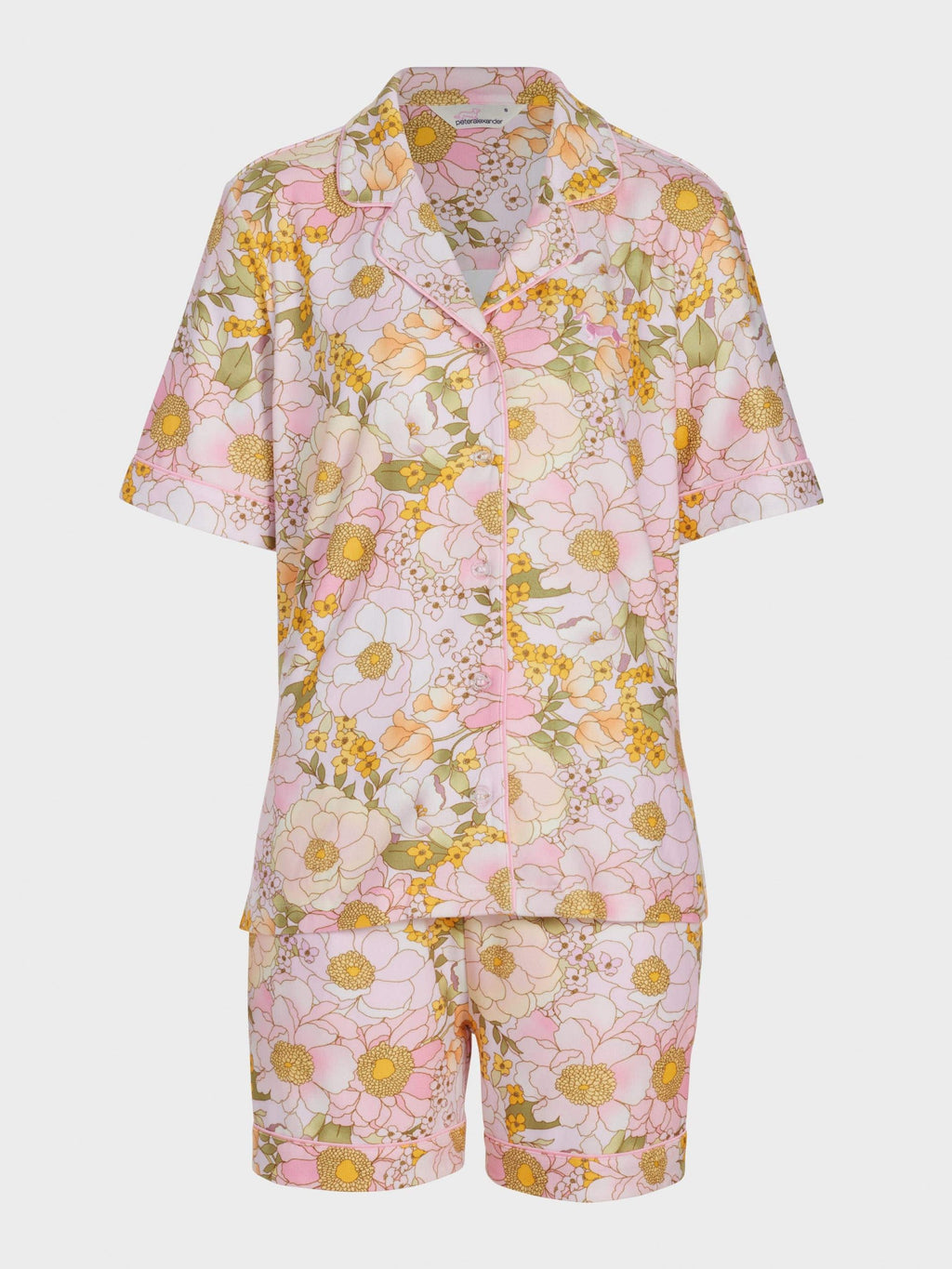 Pretty Floral Plush Shortie Pj Set multi image 4