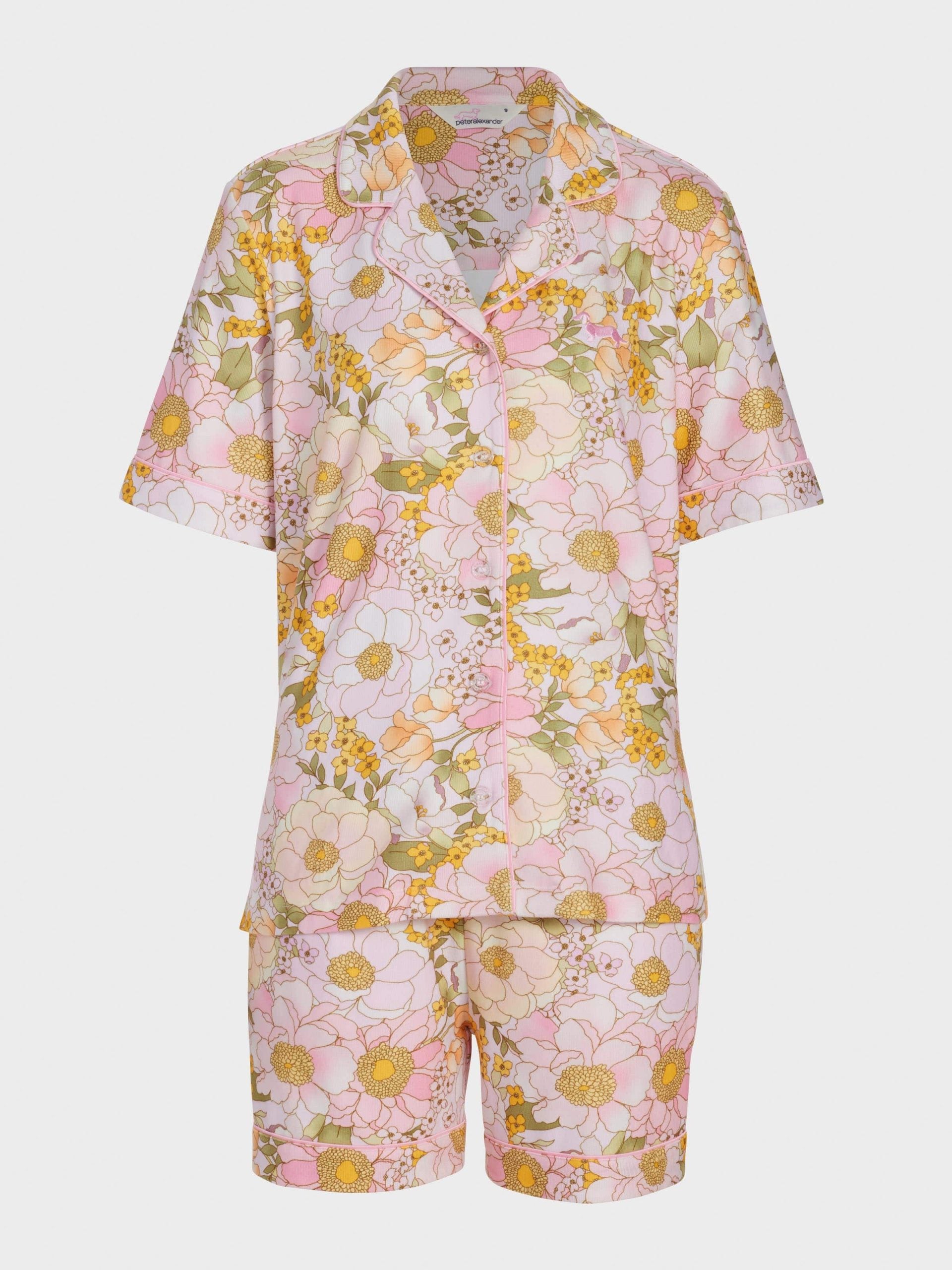 Pretty Floral Plush Shortie Pj Set multi image 4