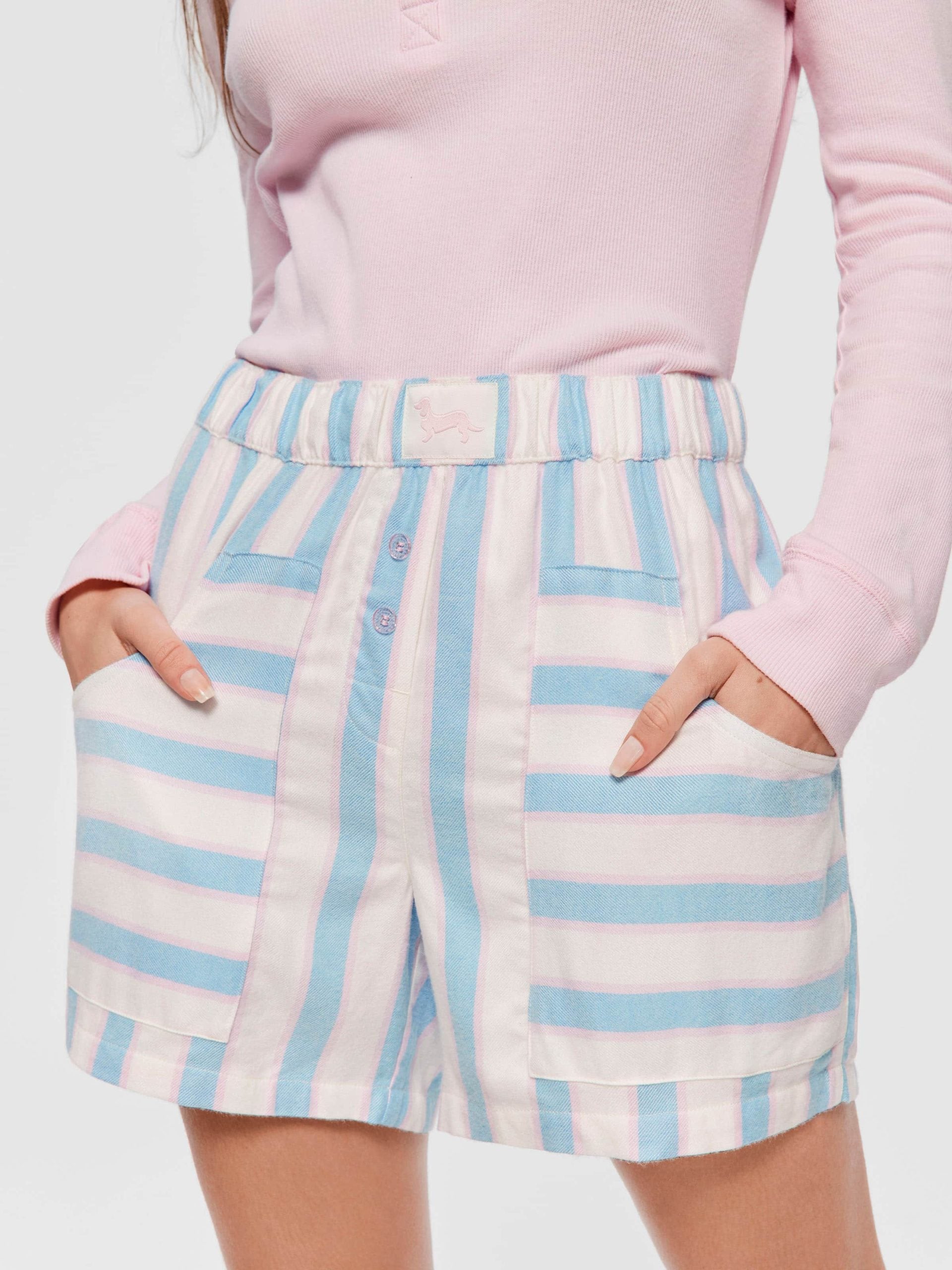 Blue Stripe Long Boxer Short multi image 2