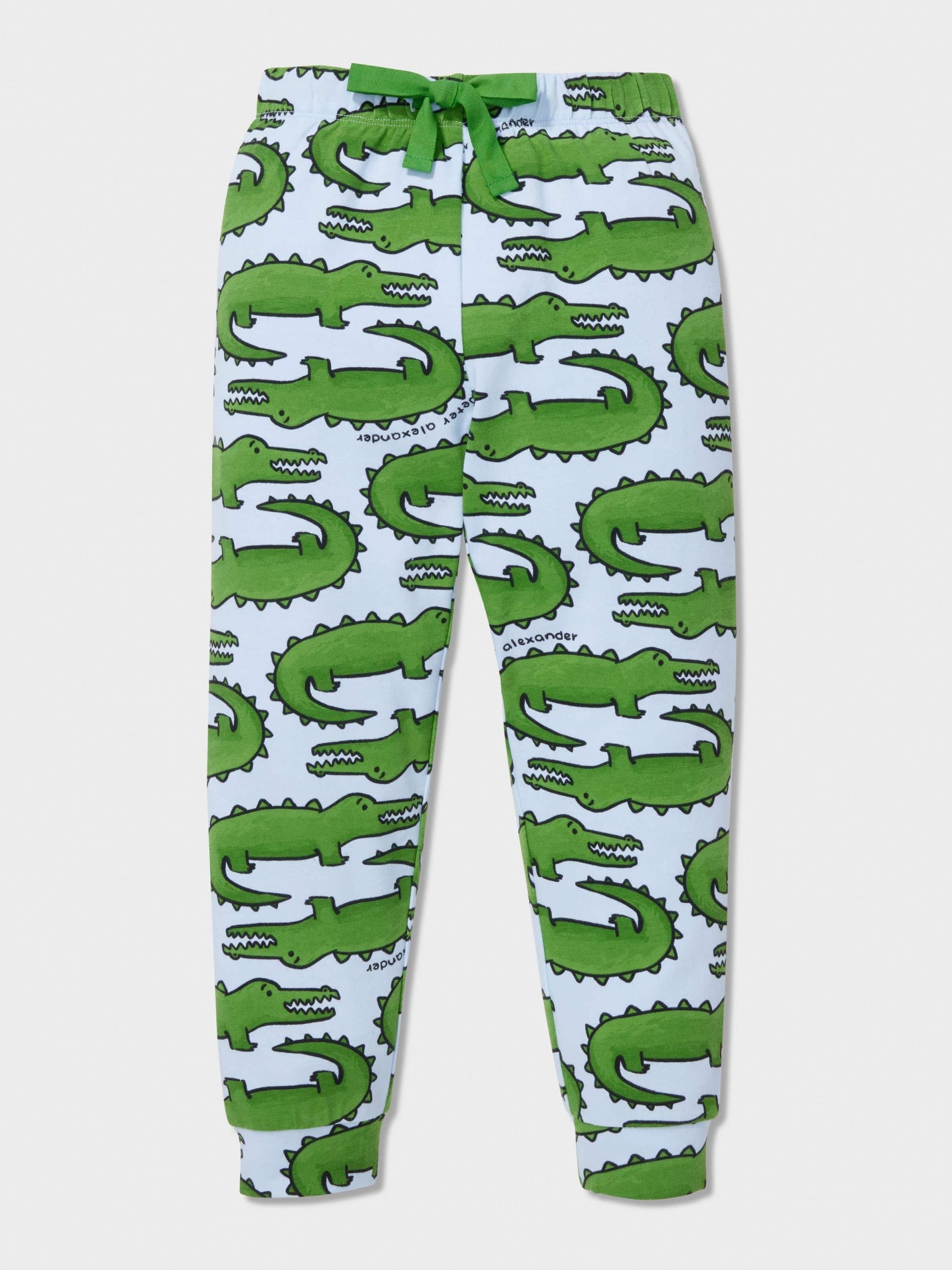 Jnr Boys Alligator Print Long Pj Set multi image 1