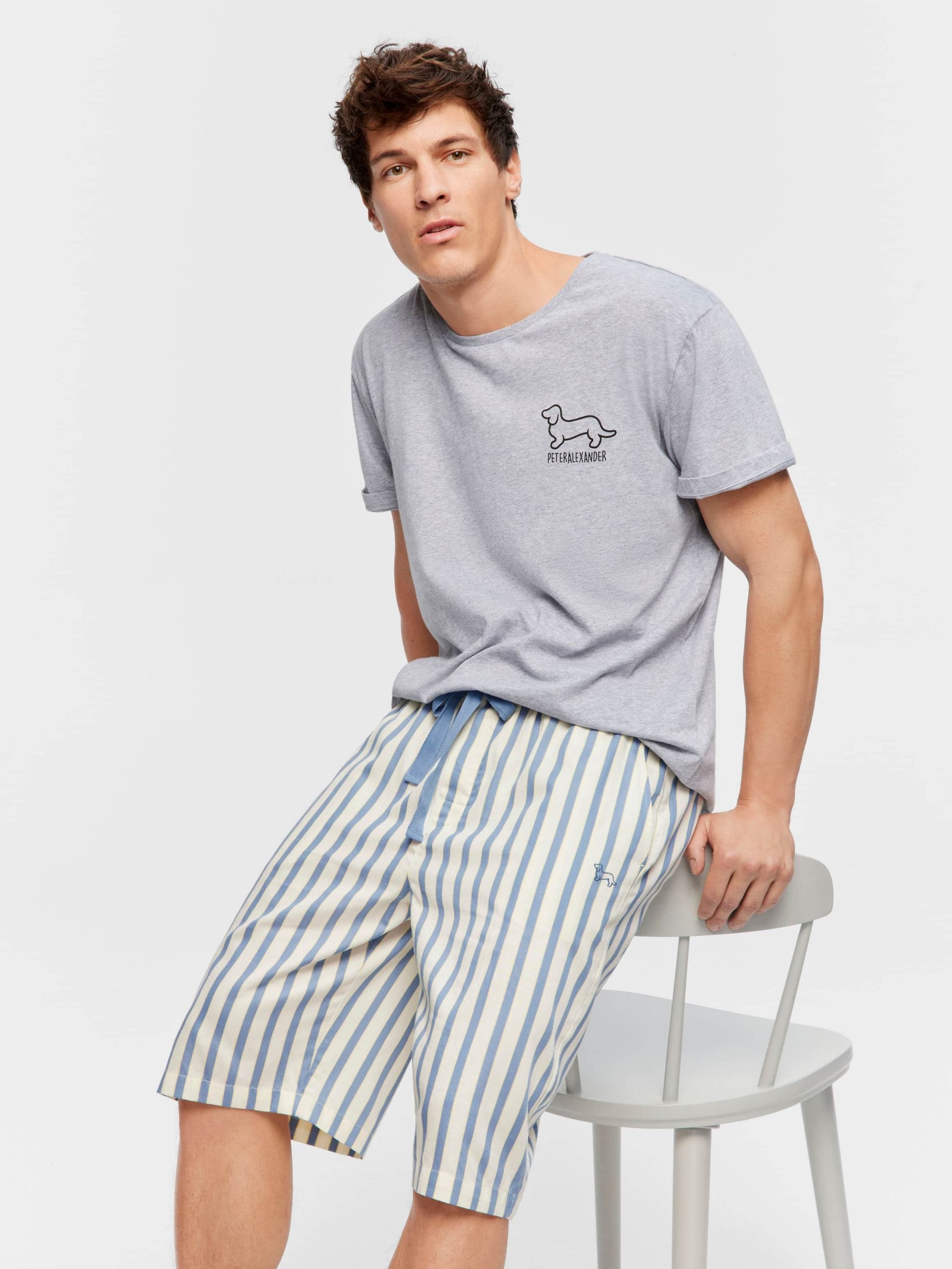 Blue Stripe Sleep Short multi image 0