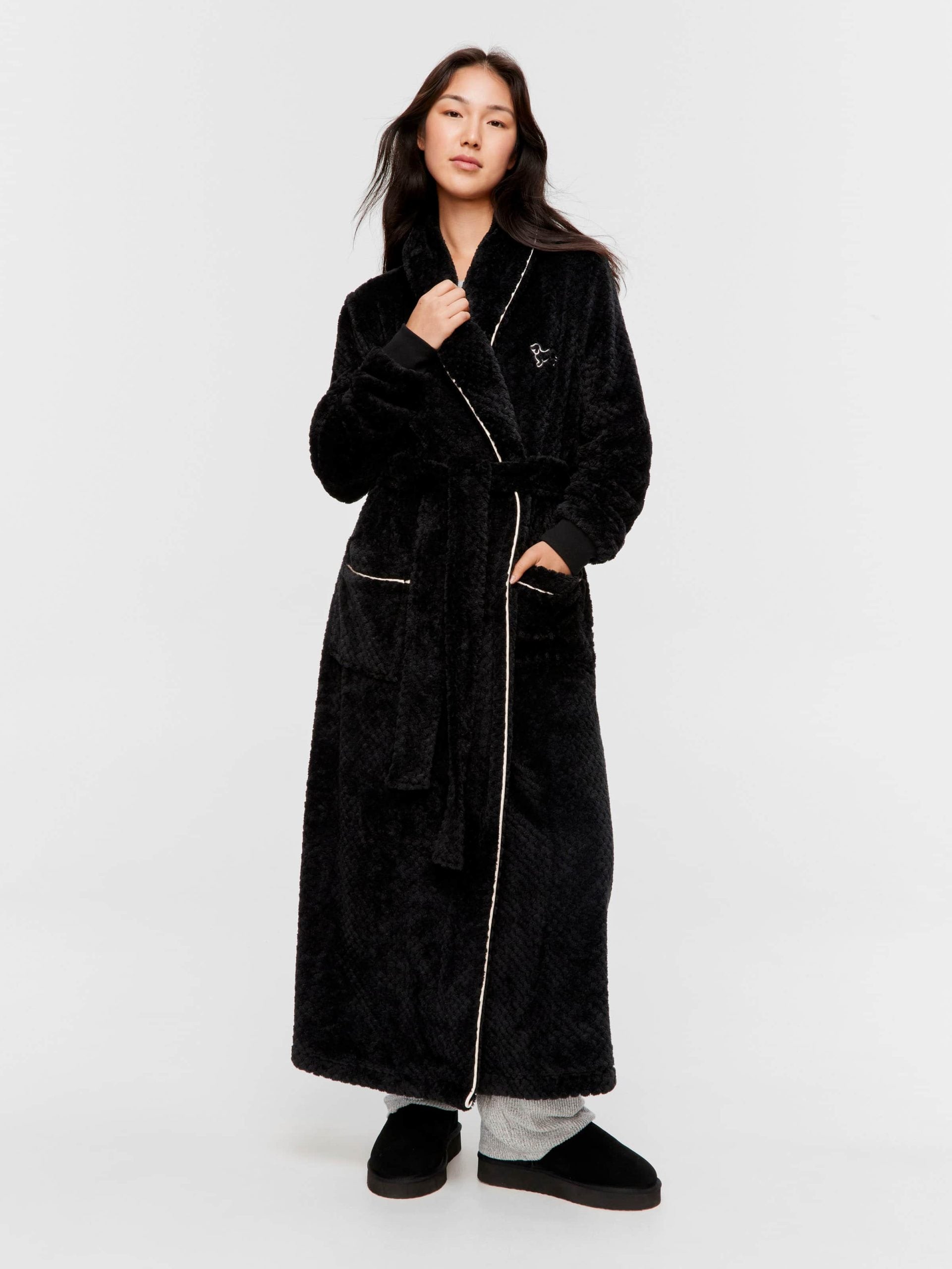 Peters Black Jacquard Full Length Gown black image 1