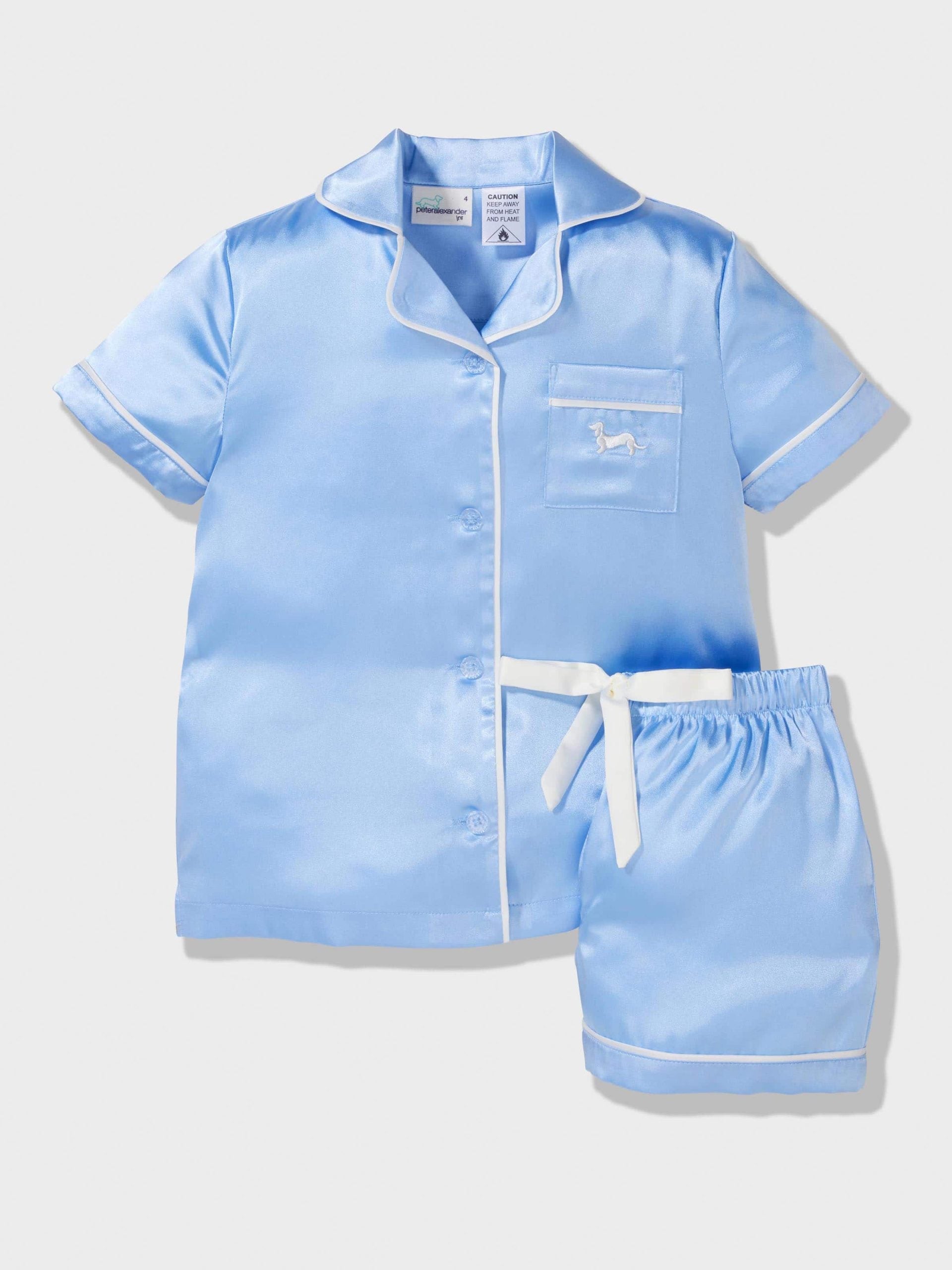 Girls Classic Satin Cornflower Pj Set cornflower image 0