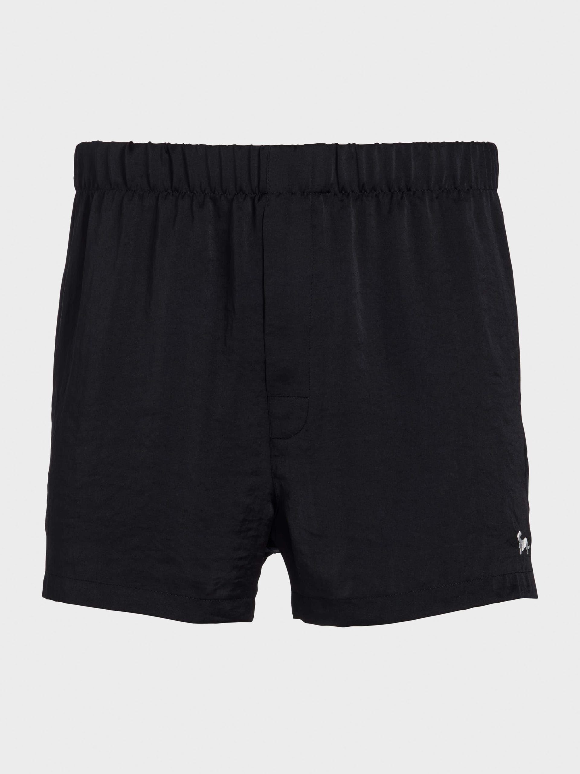 Black Satin Boxer Short black image 3