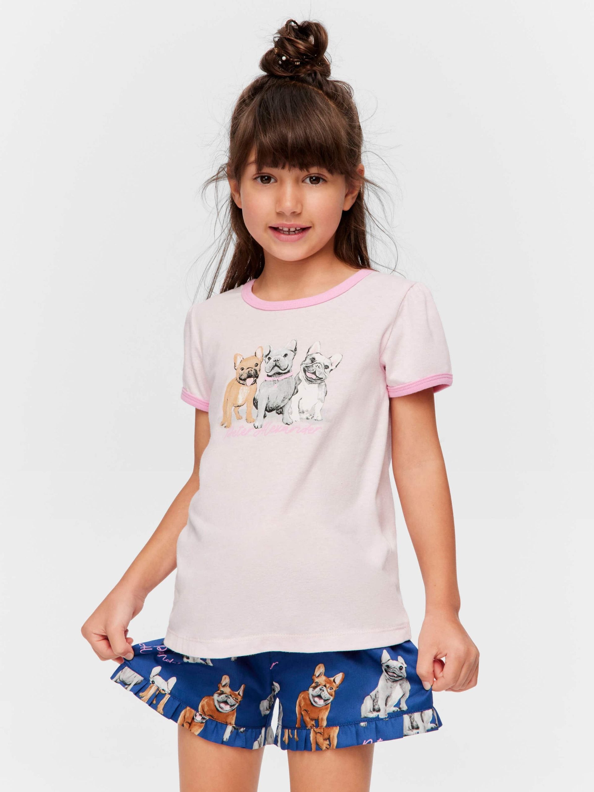 Jnr Girls Frenchie Pj Set Multi image 1