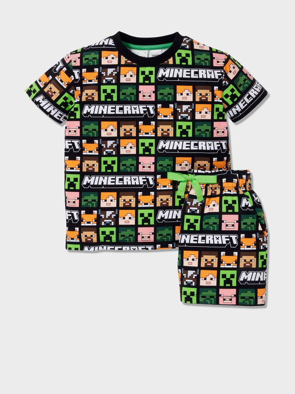 Jnr Kids Minecraft Print Pj Set multi image 2