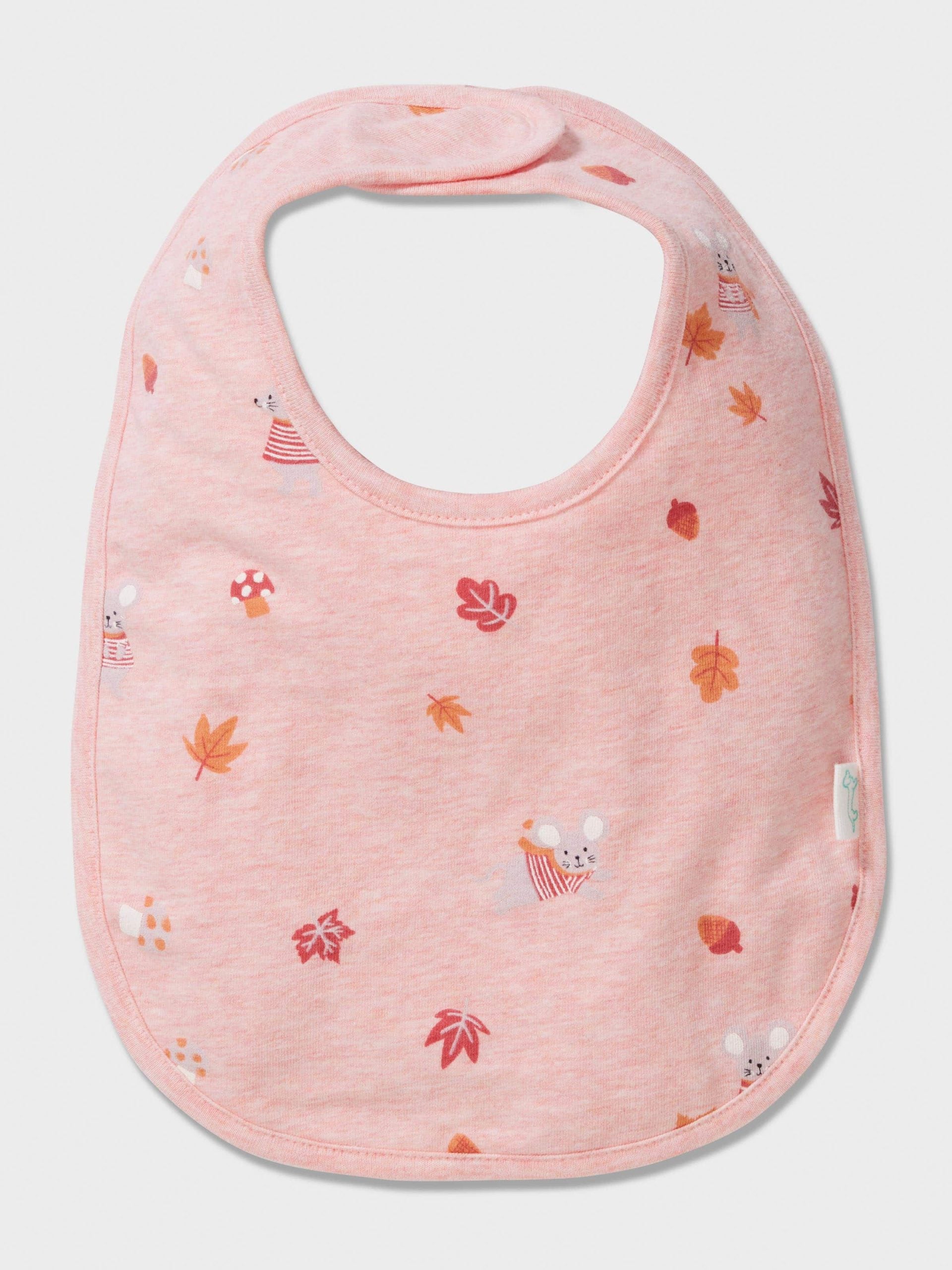 Baby Organic Autumn Print Bib multi image 0