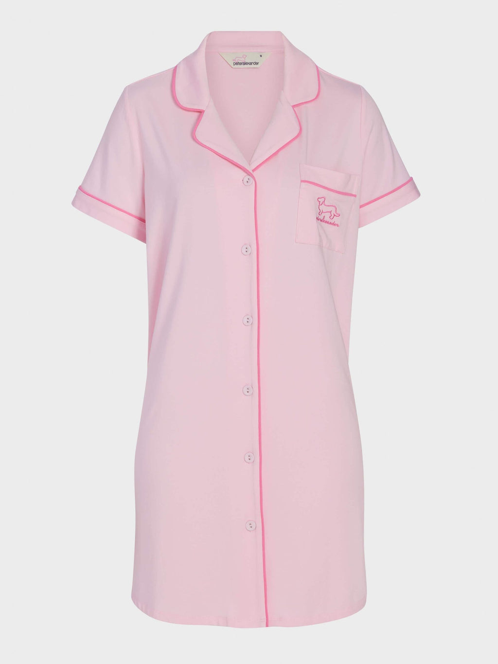 Super Soft Pink Bamboo Knit Short Sleeve Nightshirt Pink image 3