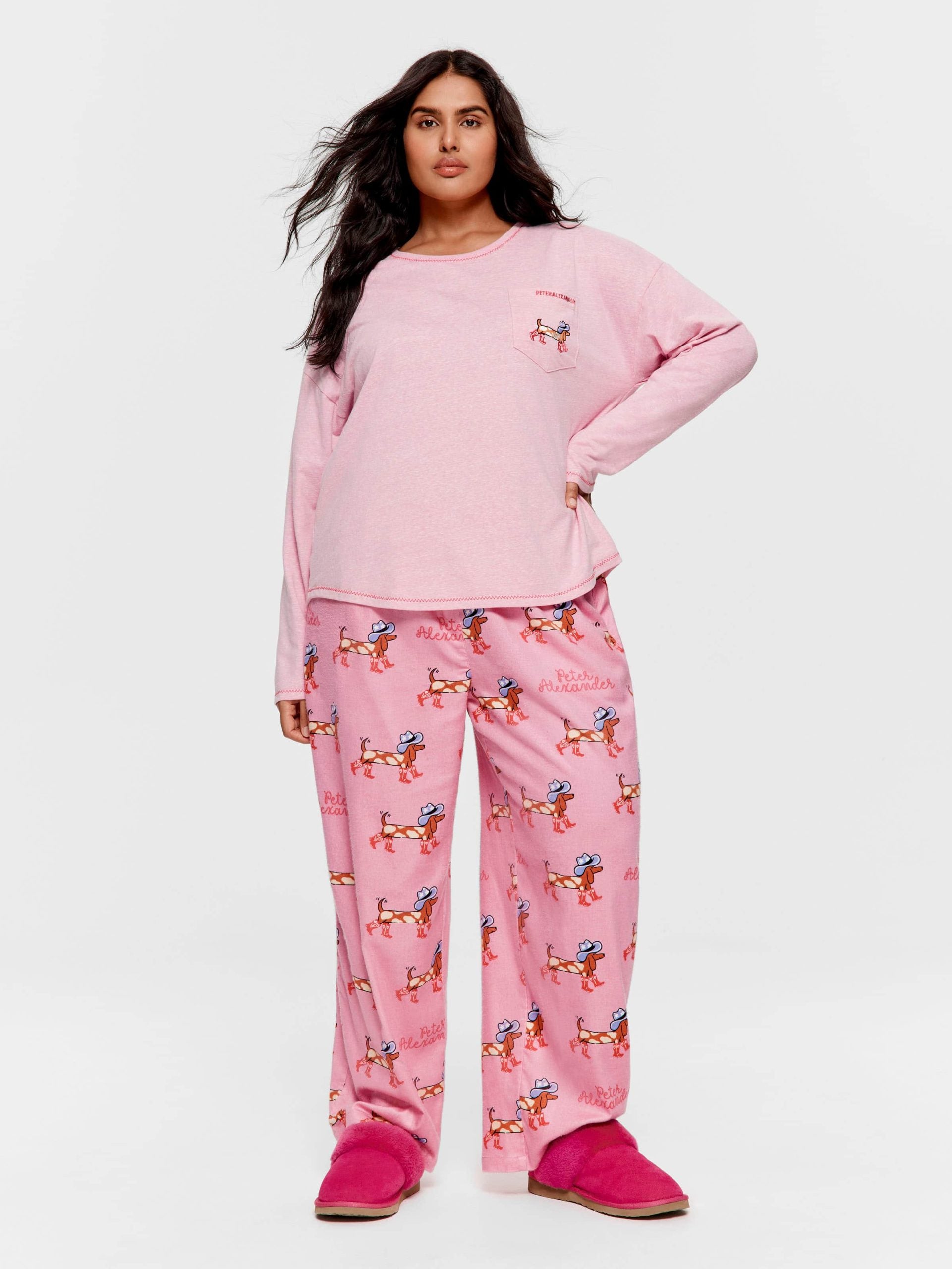 P.A. Plus Cowdog Long Sleeve Top Pale Pink image 0