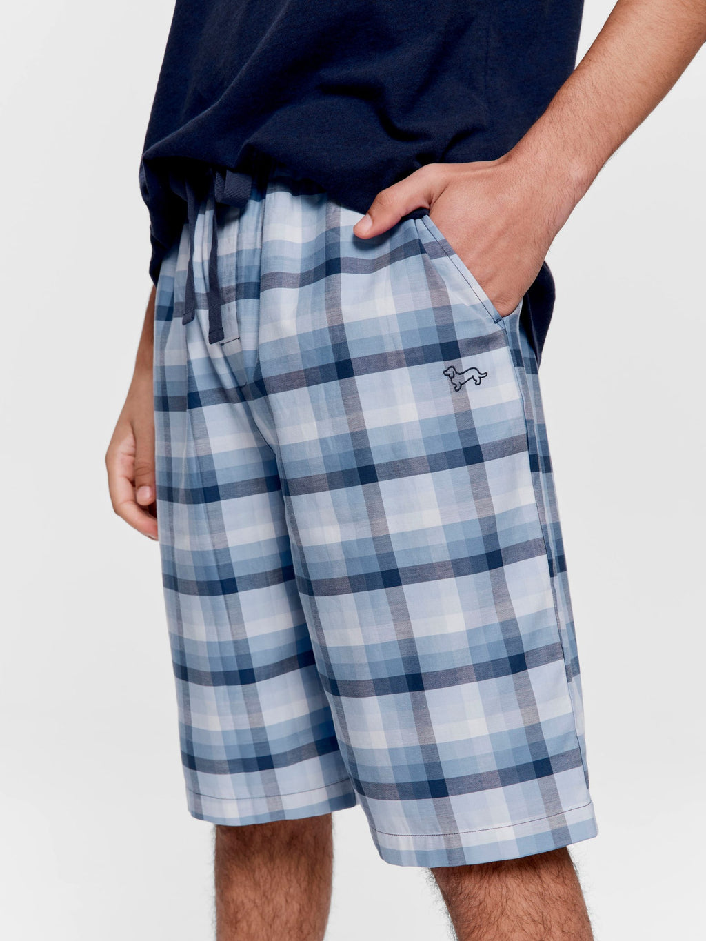 Mini Check Long Short blue image 1