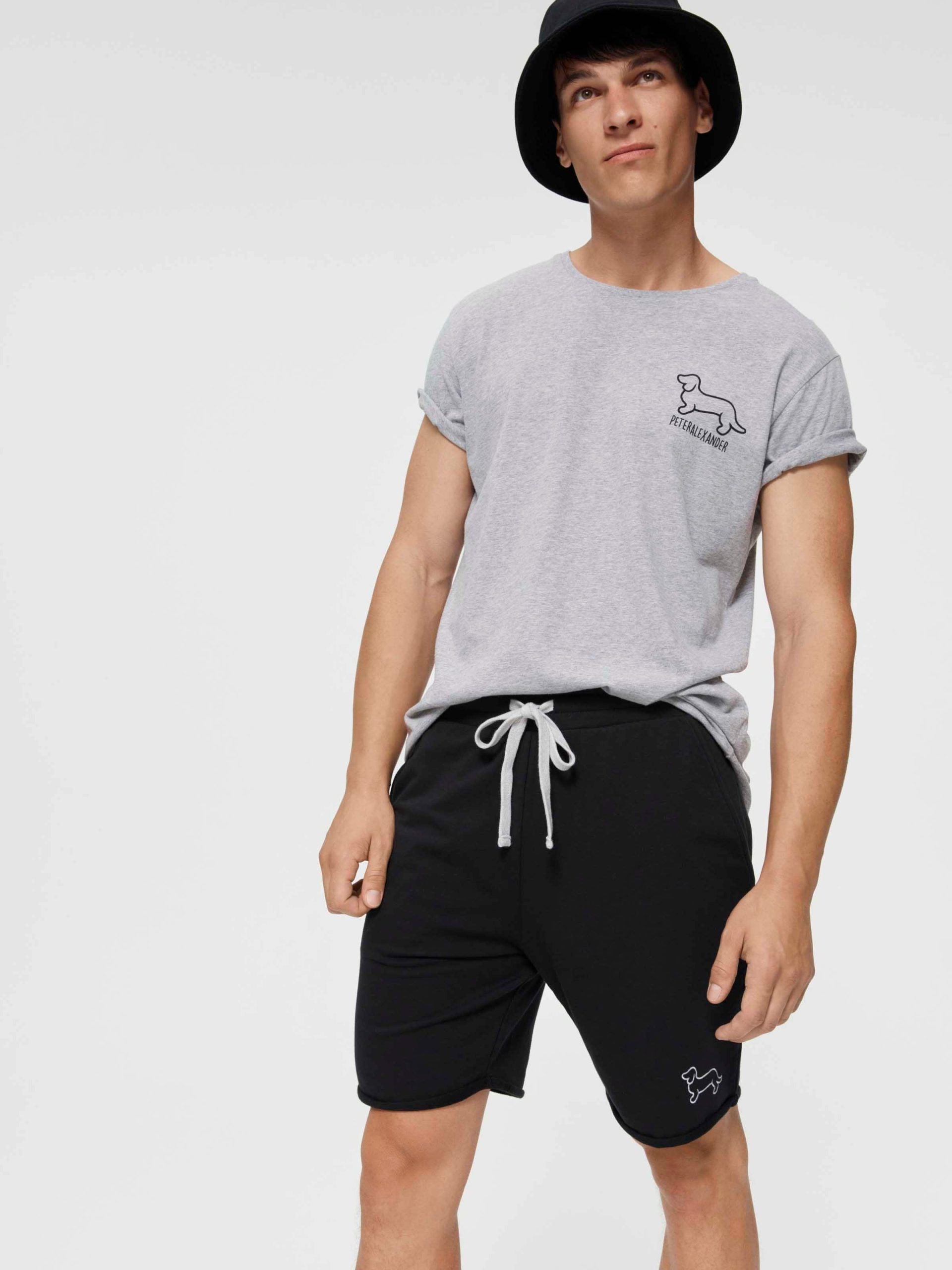 P.A. Black Cut Off Sweat Short black image 1