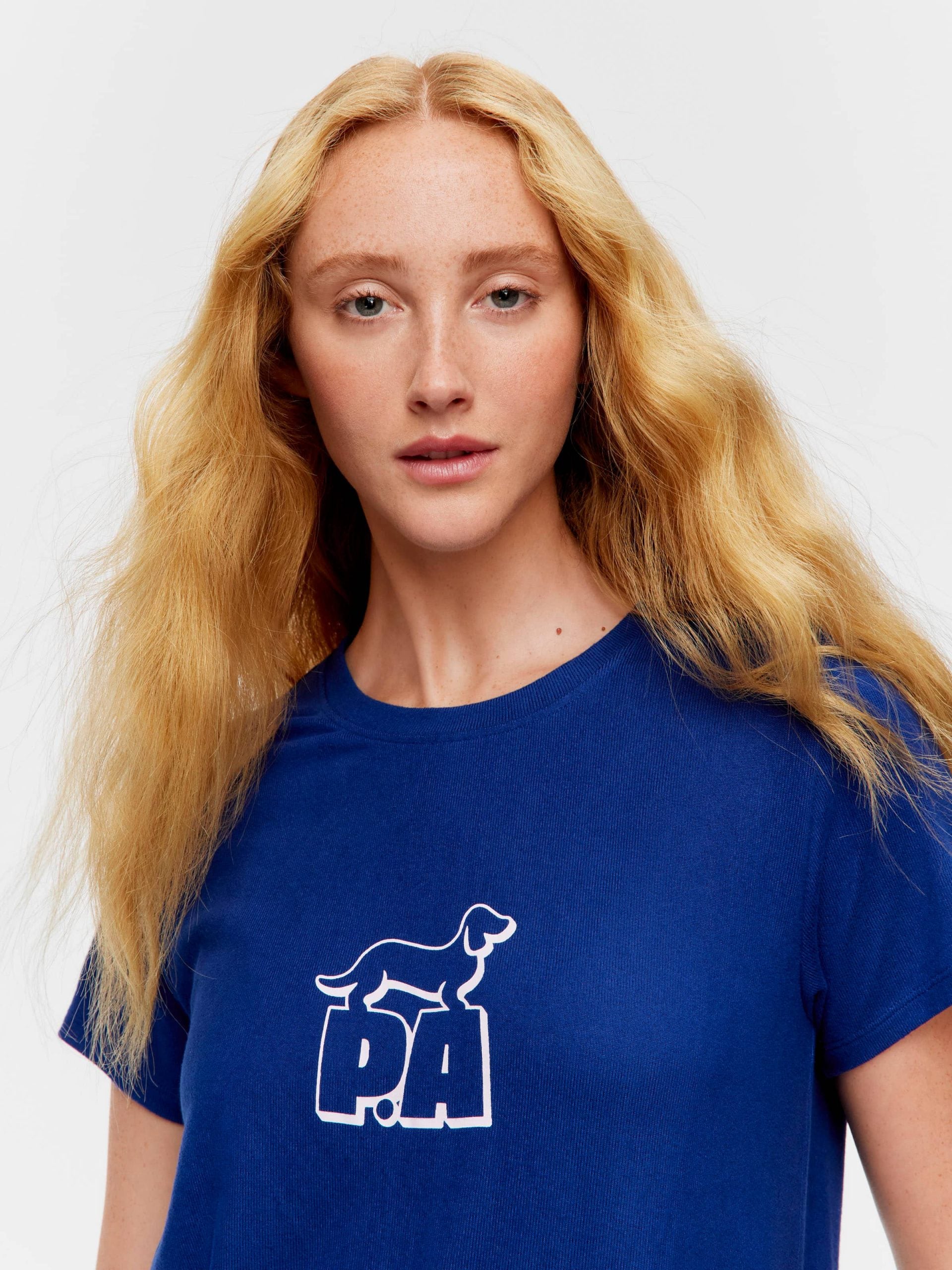 Navy Plush Block Logo Tee navy image 1