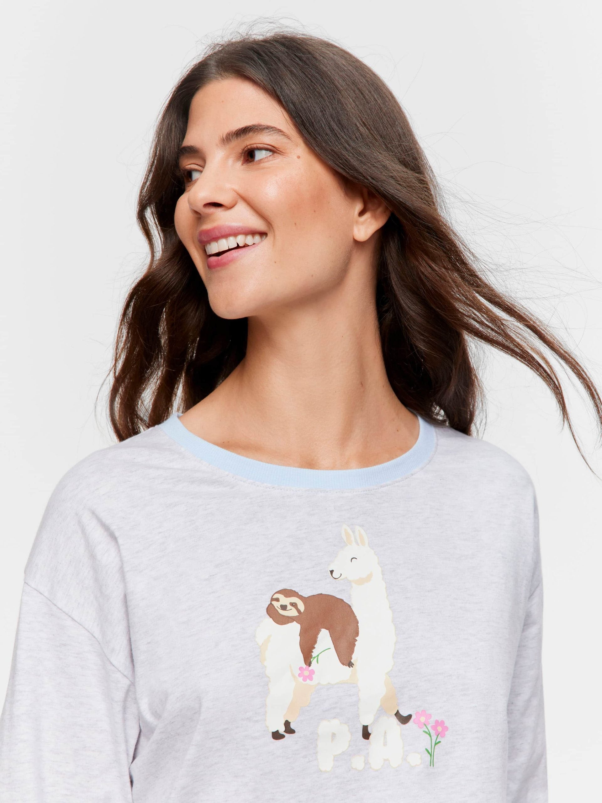 Llama Sloth Sweater greymarle image 0