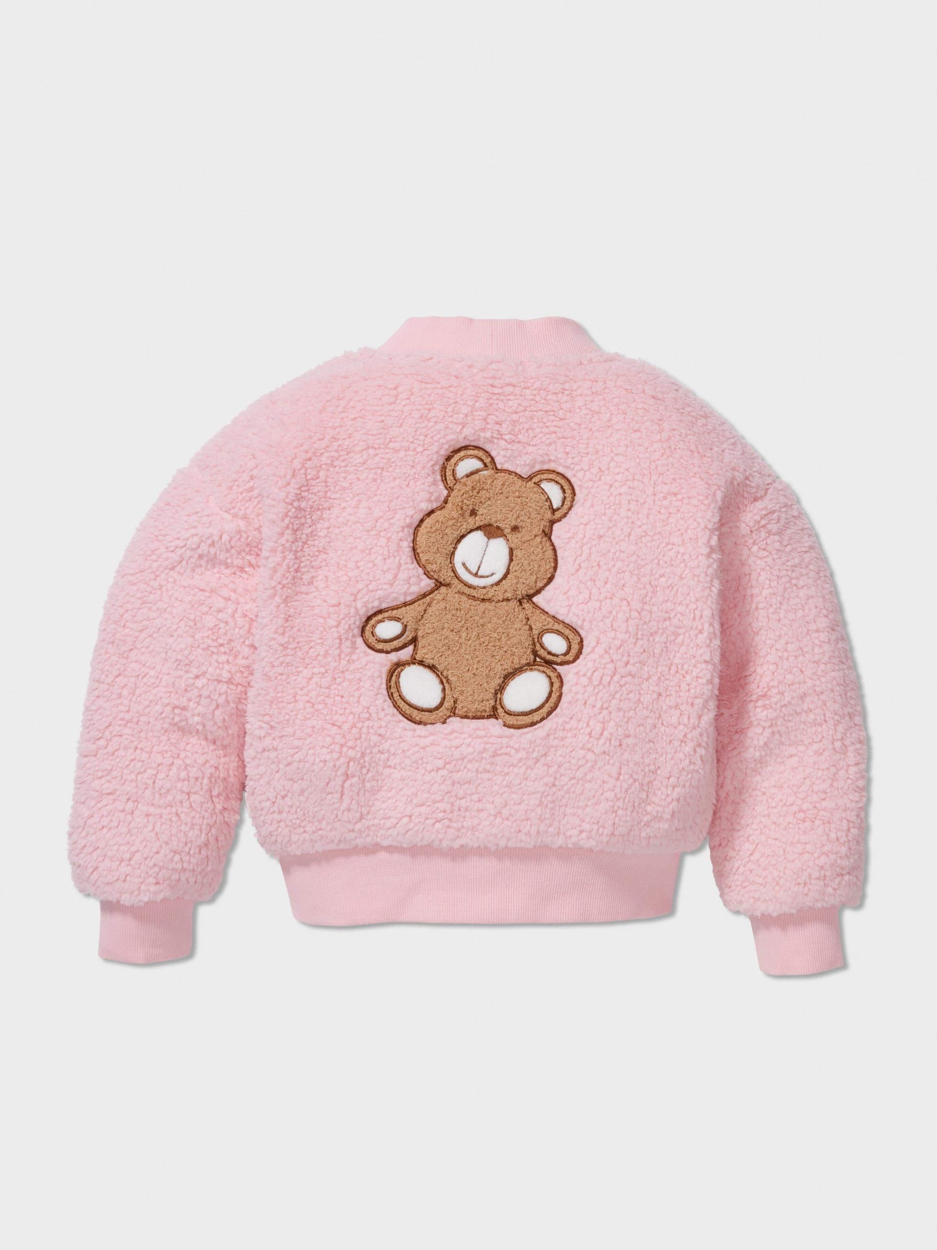 Jnr Girls Teddy Bear Cardigan pink image 3