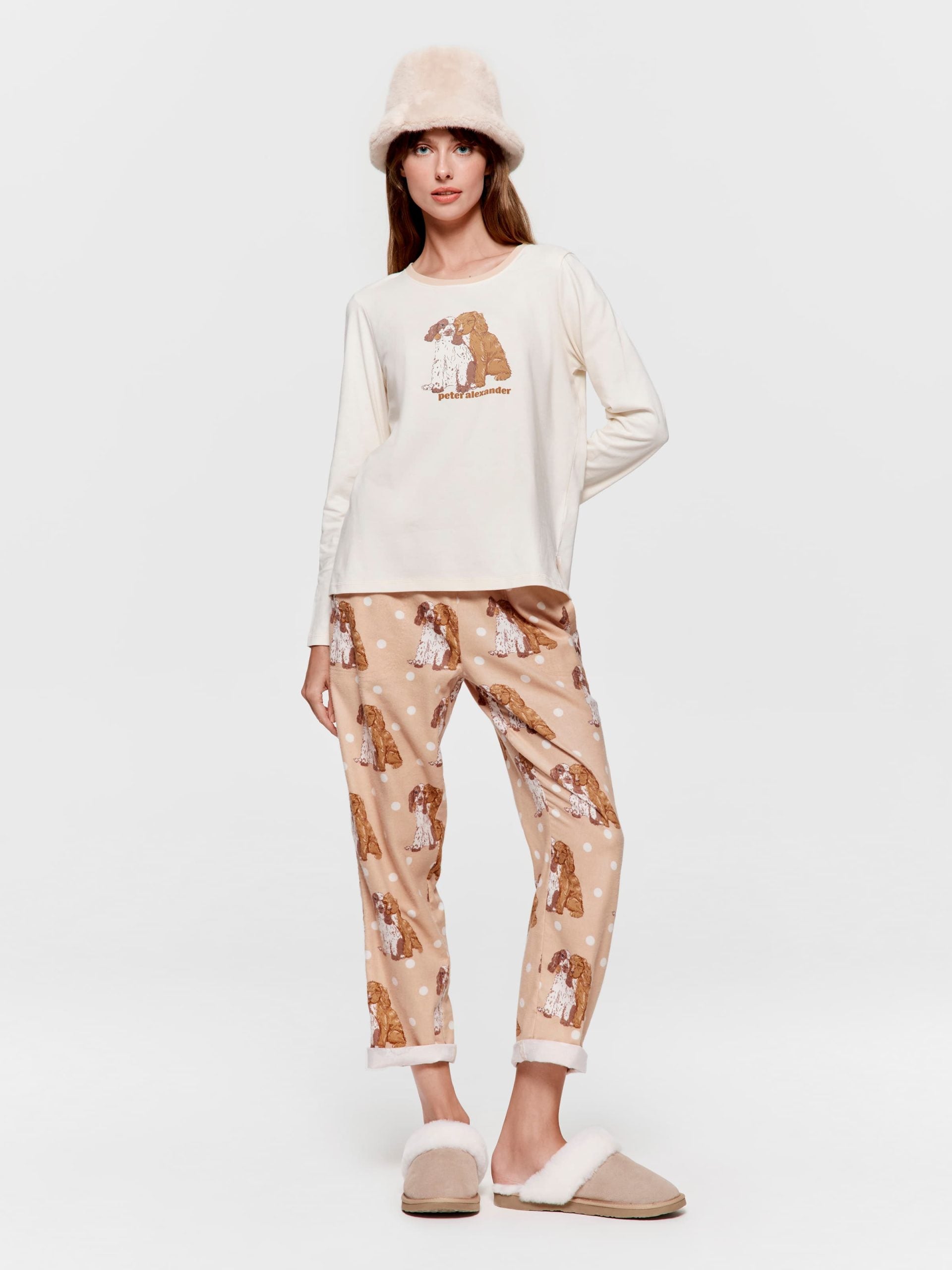 Puppy Love Long Sleeve Top Cream image 2