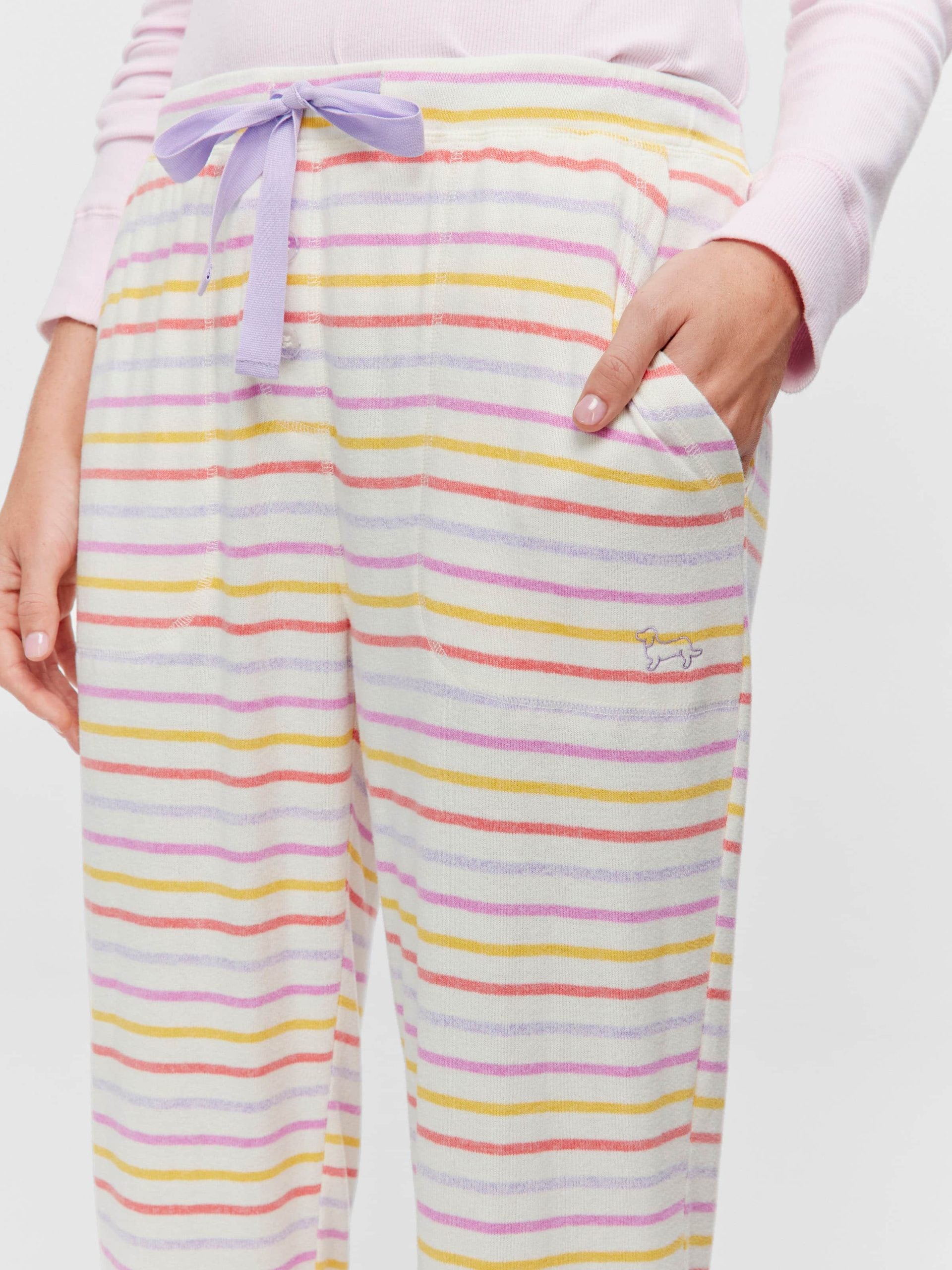 Fuzzy Stripe Easy Pj Pant multi image 2