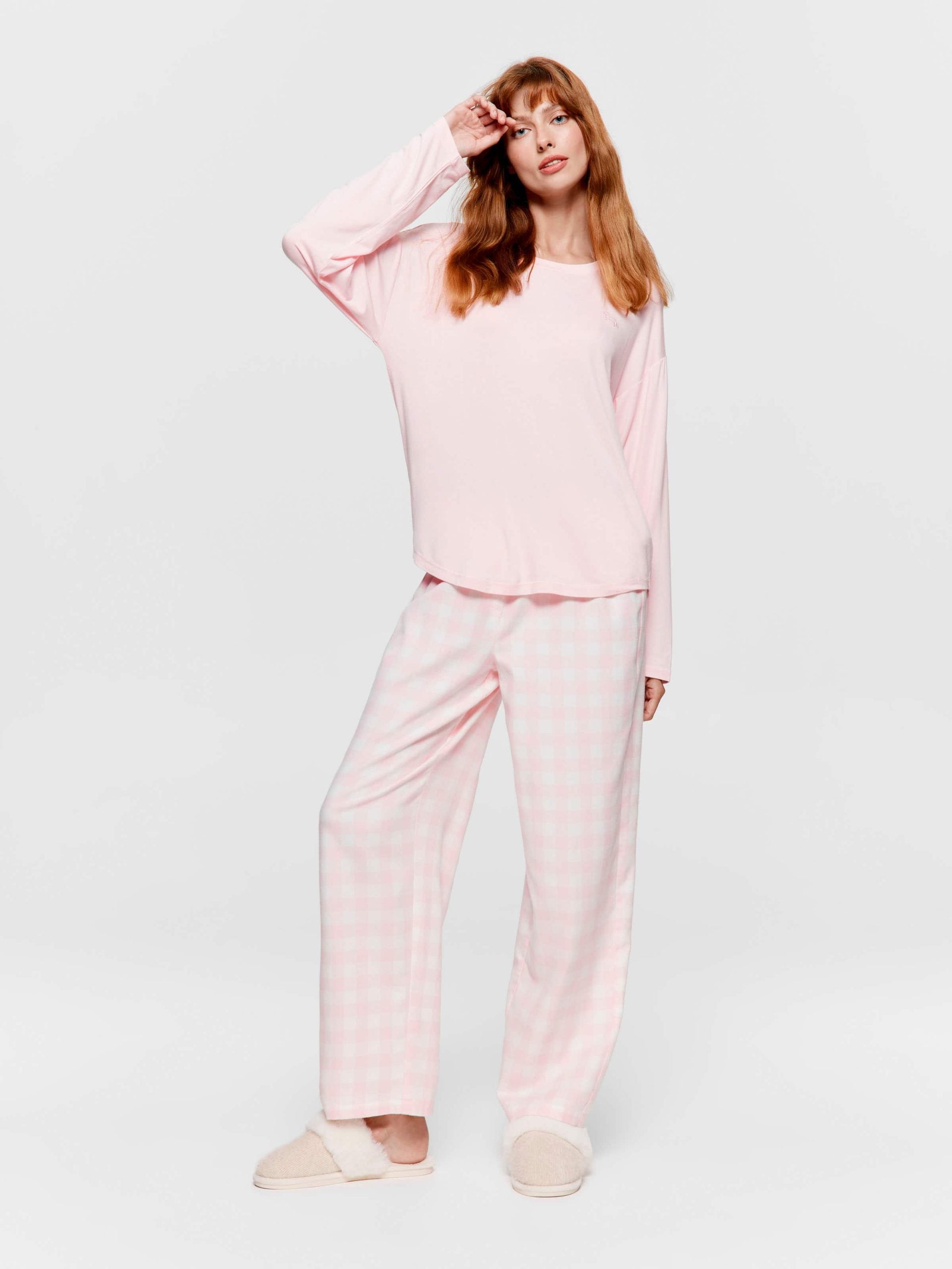 Pink Classic Long Sleeve Top pink image 0