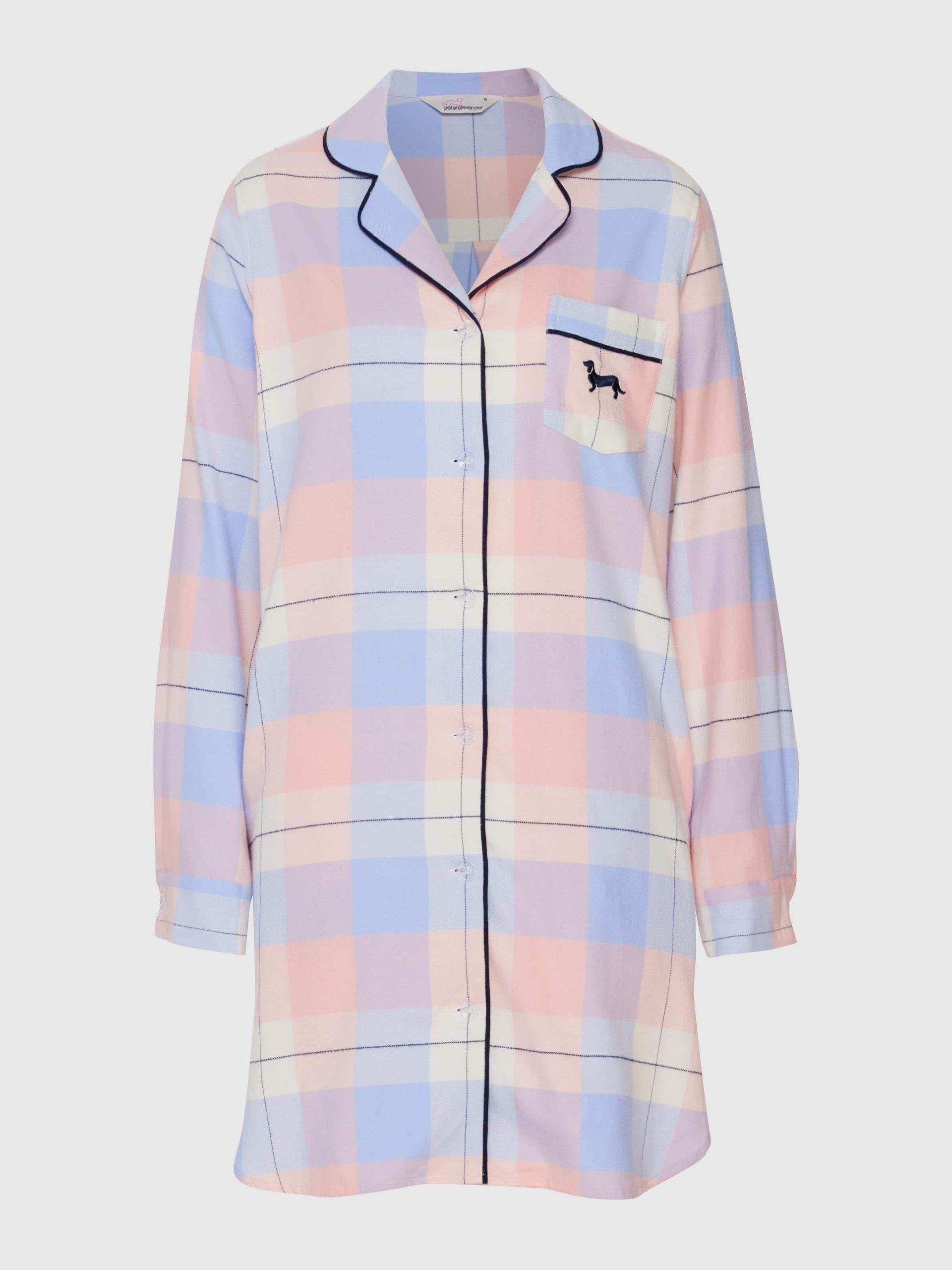 Pastel Buffalo Check Flannelette Nightshirt multi image 3