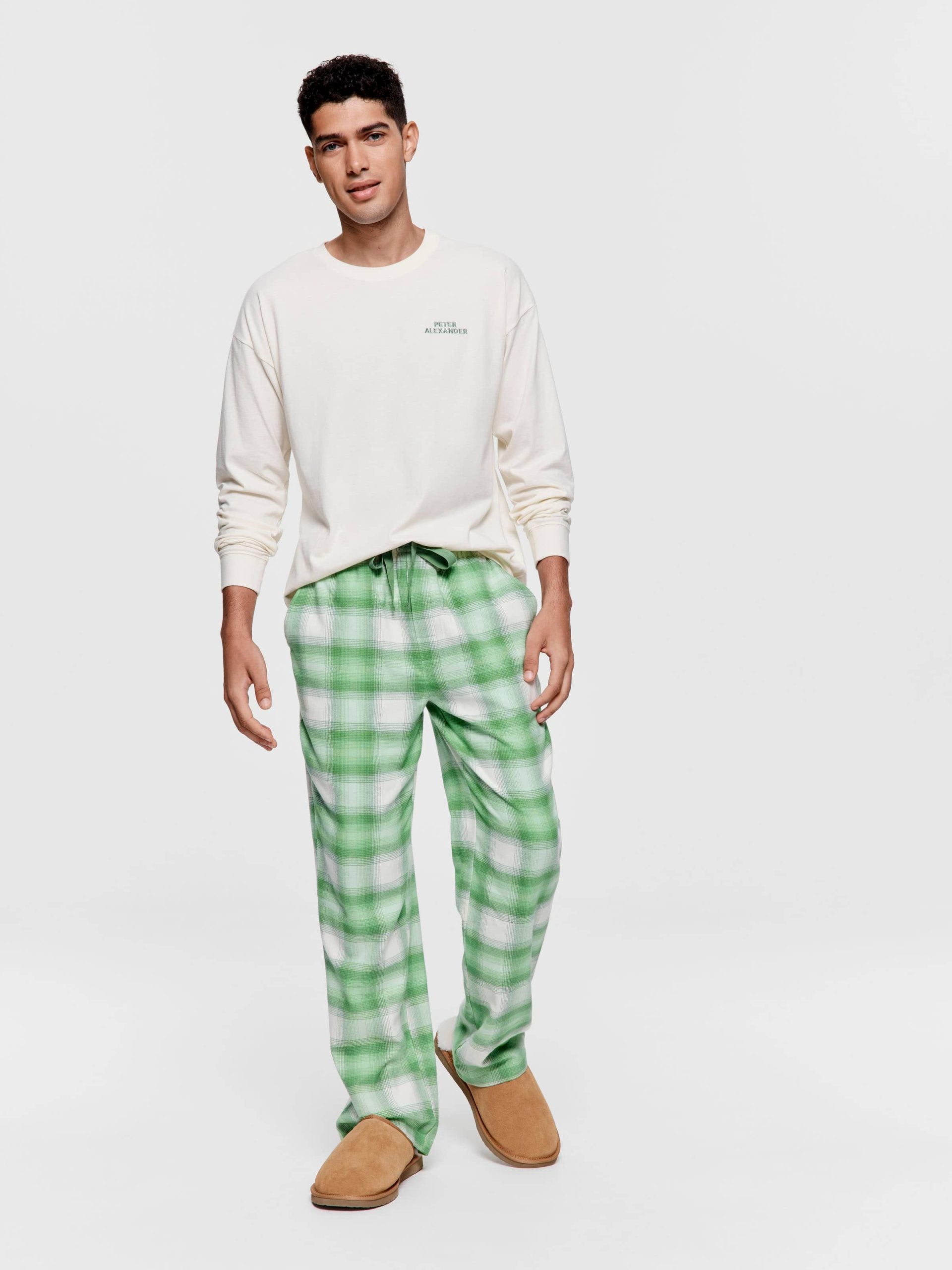 Green Check Flannelette Classic Pj Pant green image 0