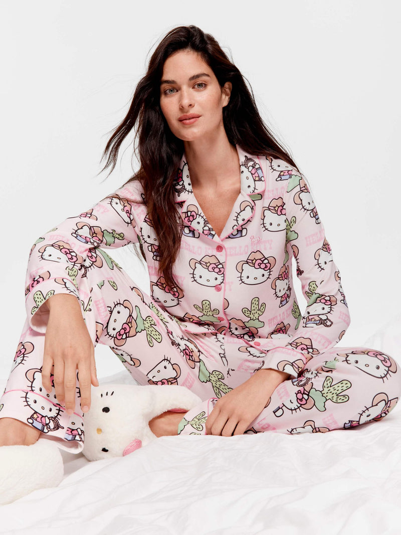 Howdy Hello Kitty Plush Classic Pj Set Multi image 0