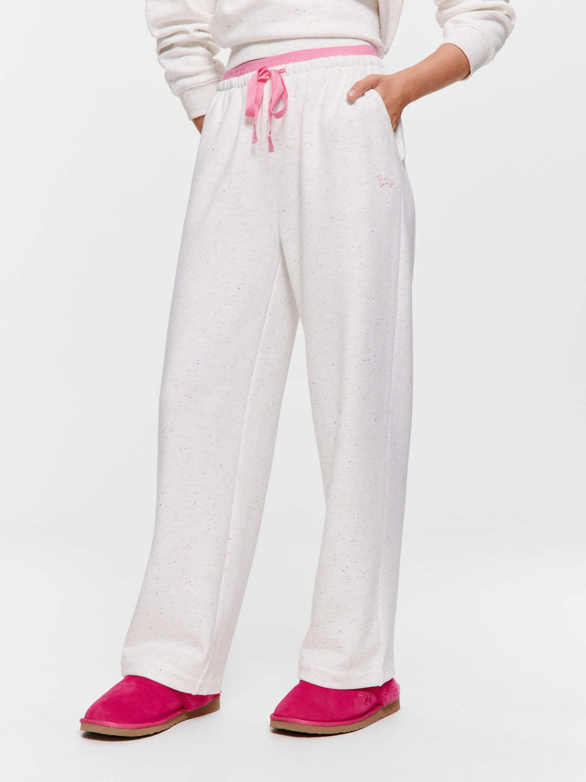 Speckle Fleece Wide Leg Pj Pant multi image 2