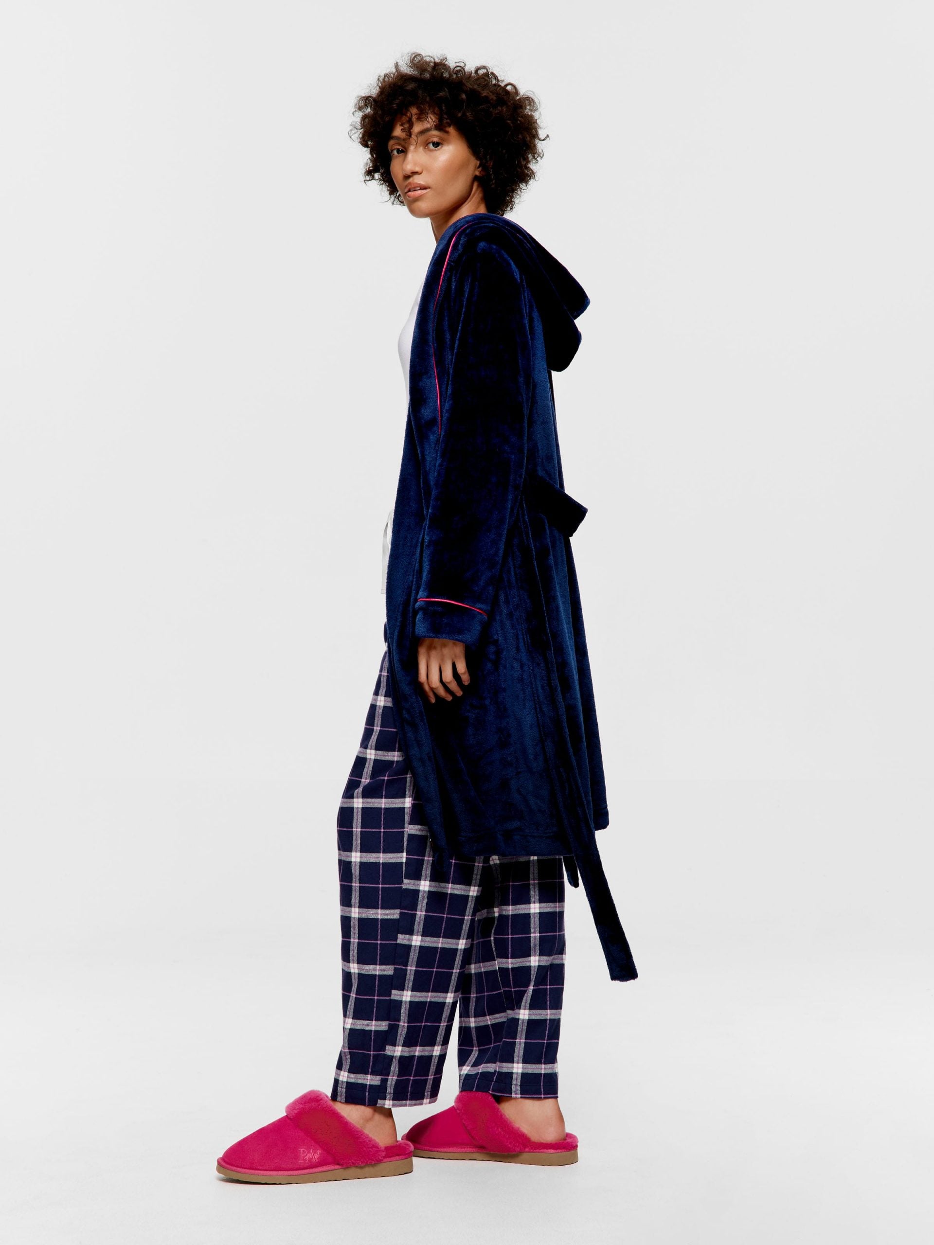 Navy Hooded Gown multi image 1