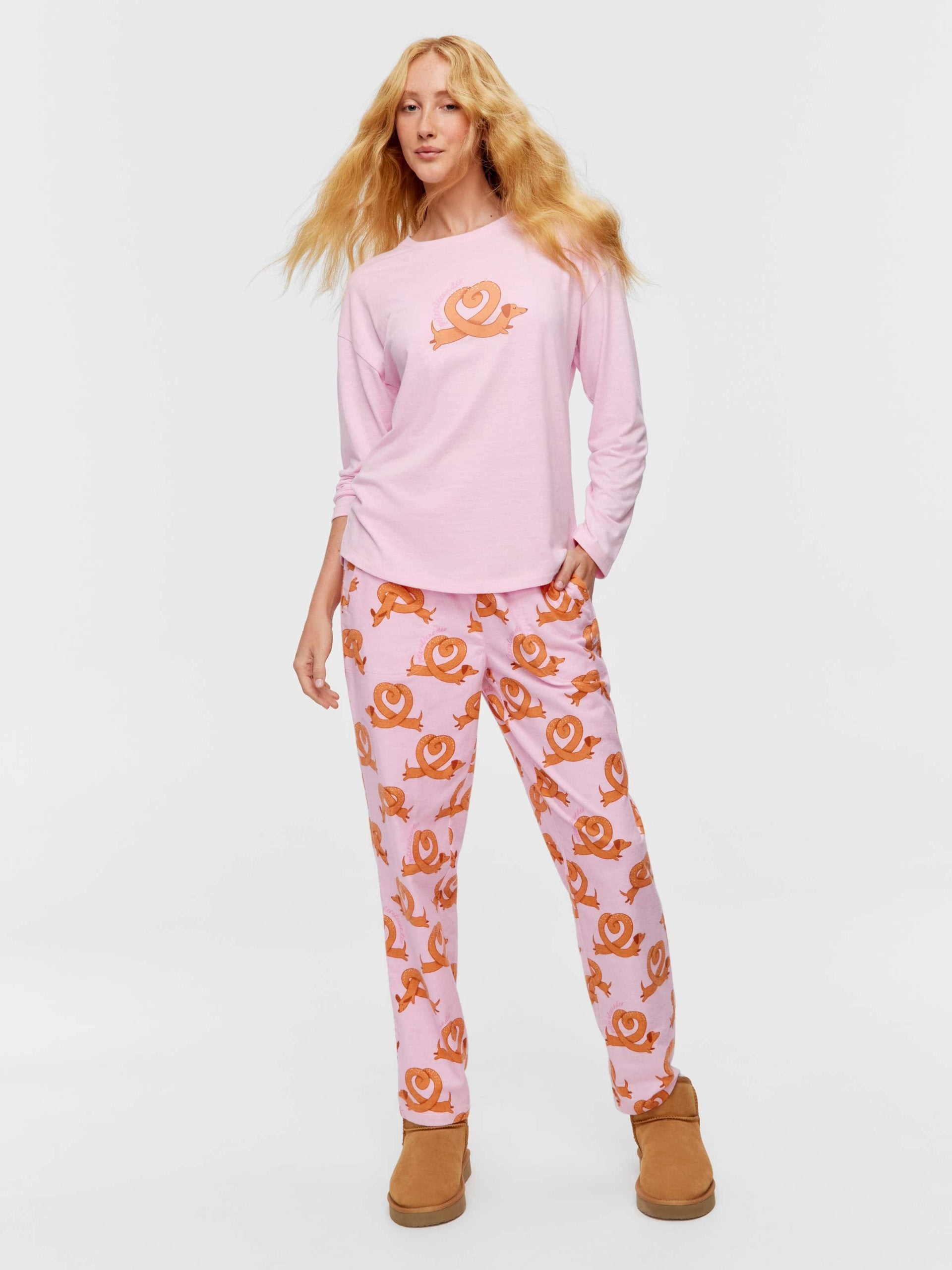 Pretzel Oversized Long Sleeve Top pink image 1