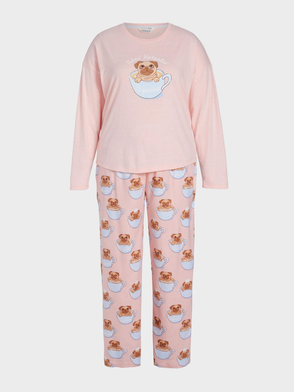 P.A. Plus Pug In A Mug Long Pj Set Multi image 4