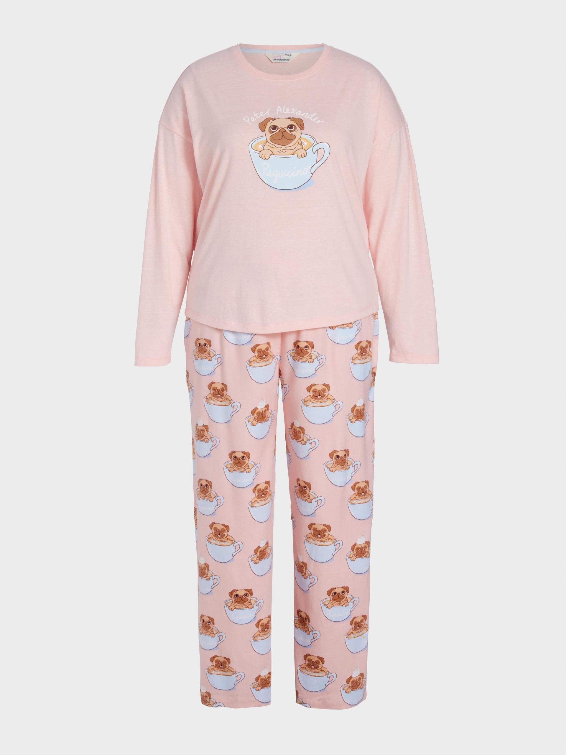 P.A. Plus Pug In A Mug Long Pj Set Multi image 4